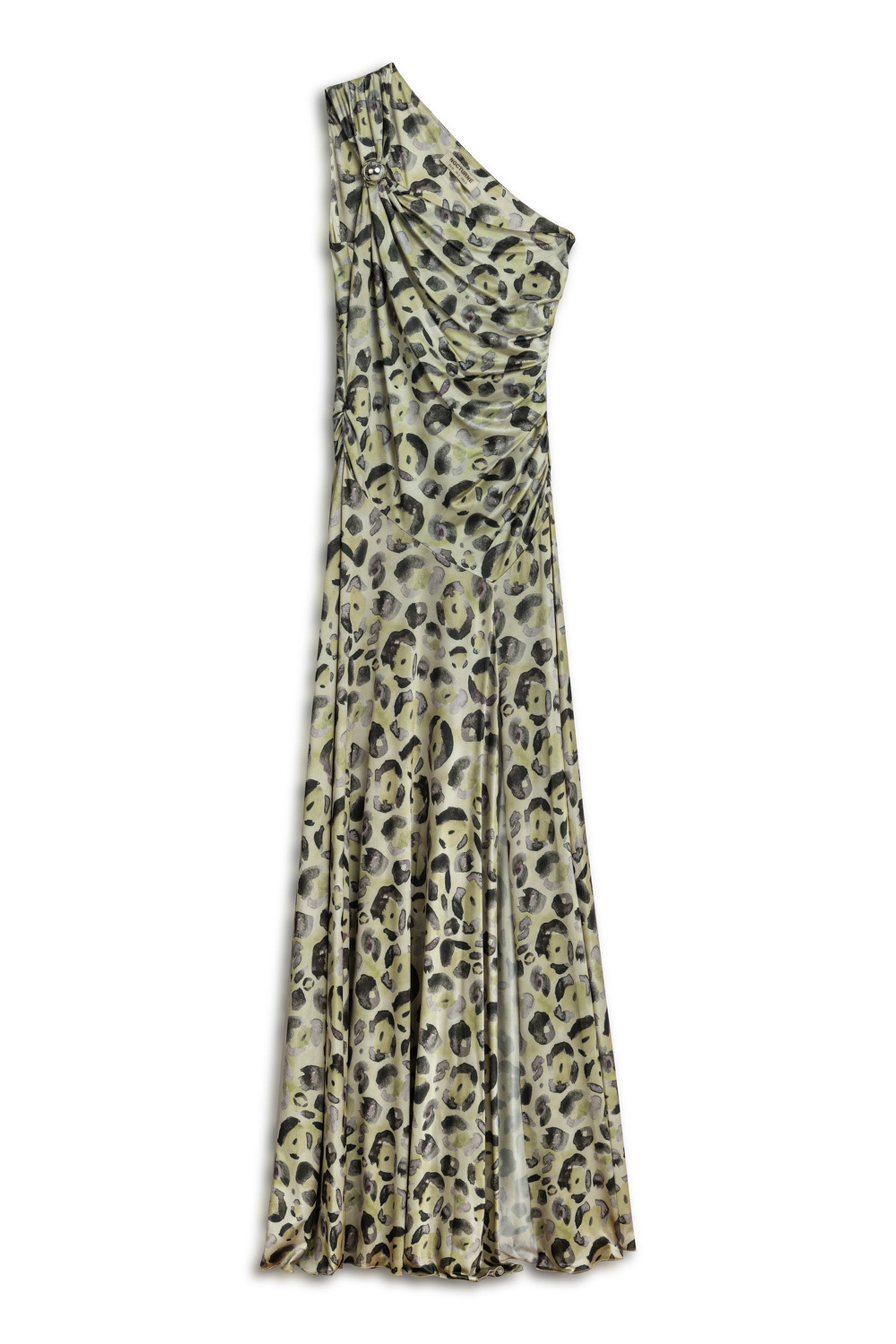 One Shoulder Printed Maxi Dress