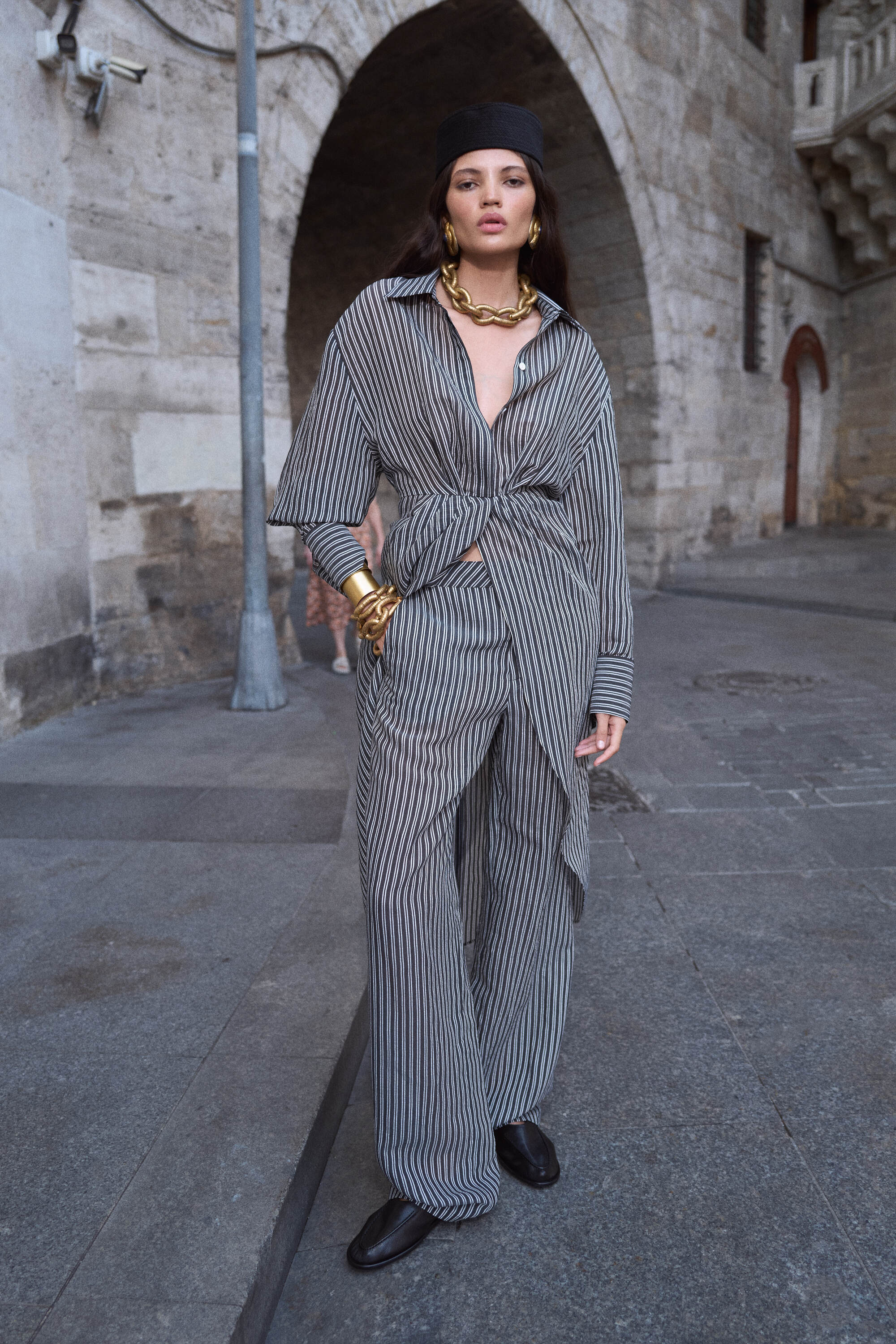 Striped Sheer Pants