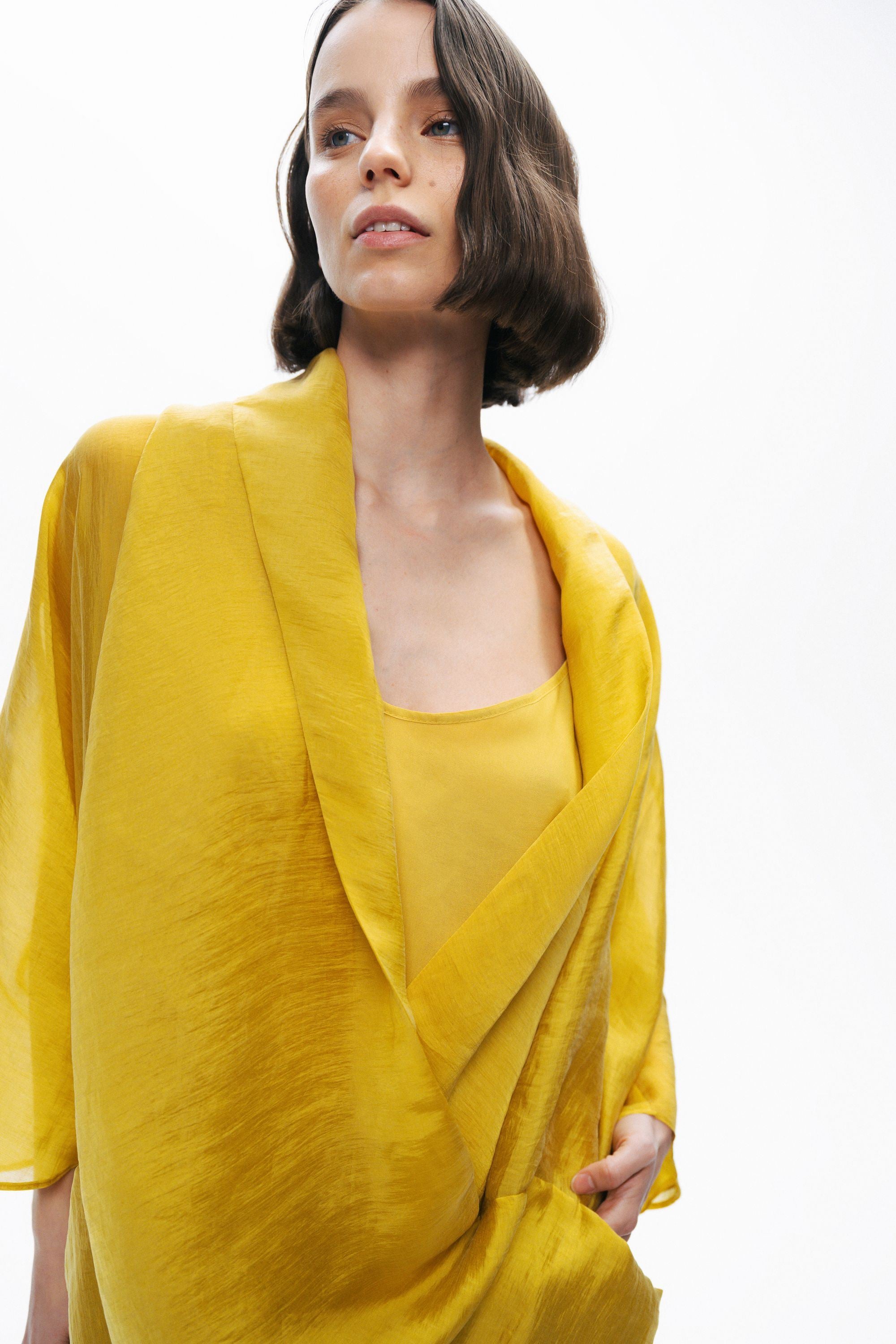 Yellow Oversized Midi Dress