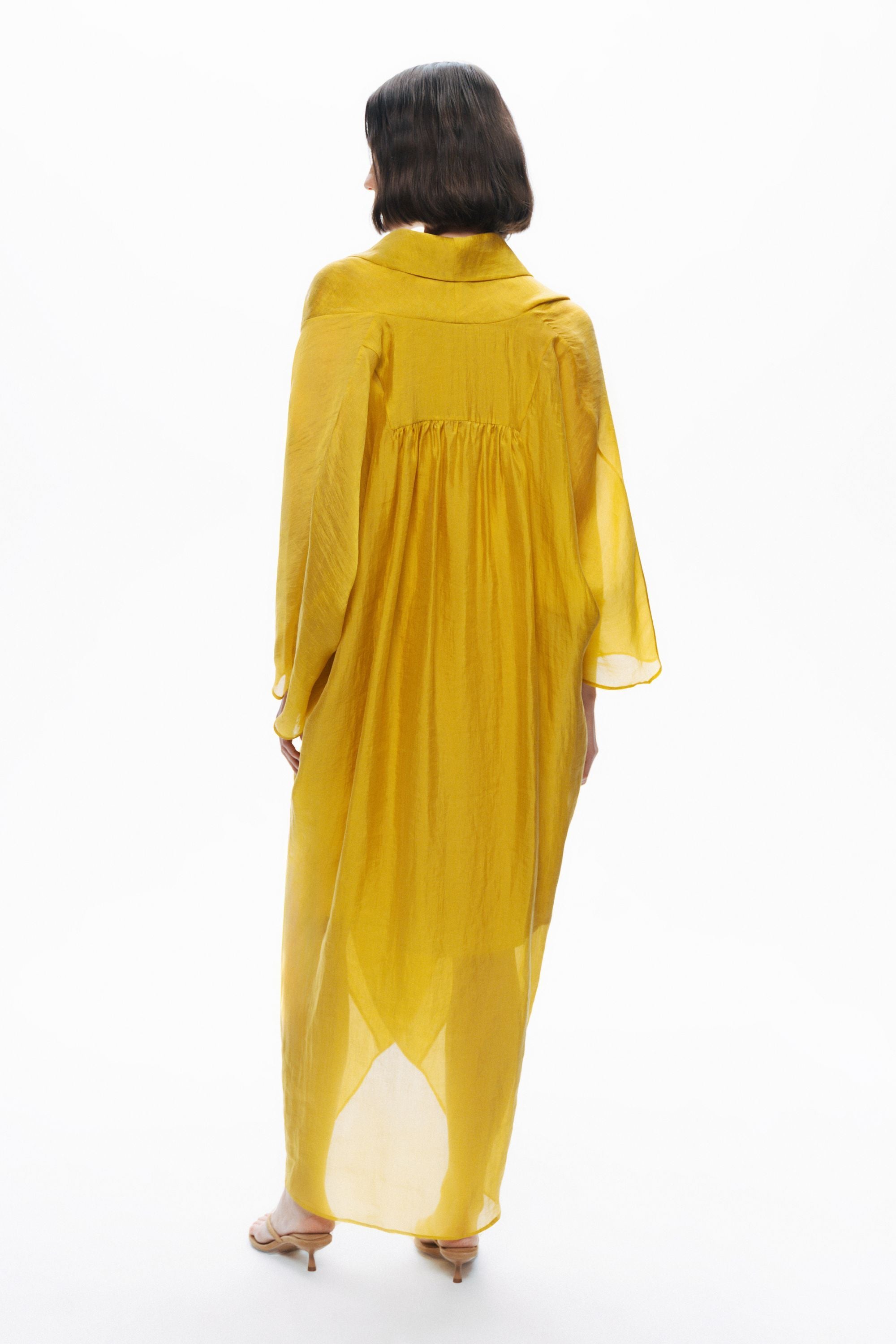 Yellow Oversized Midi Dress