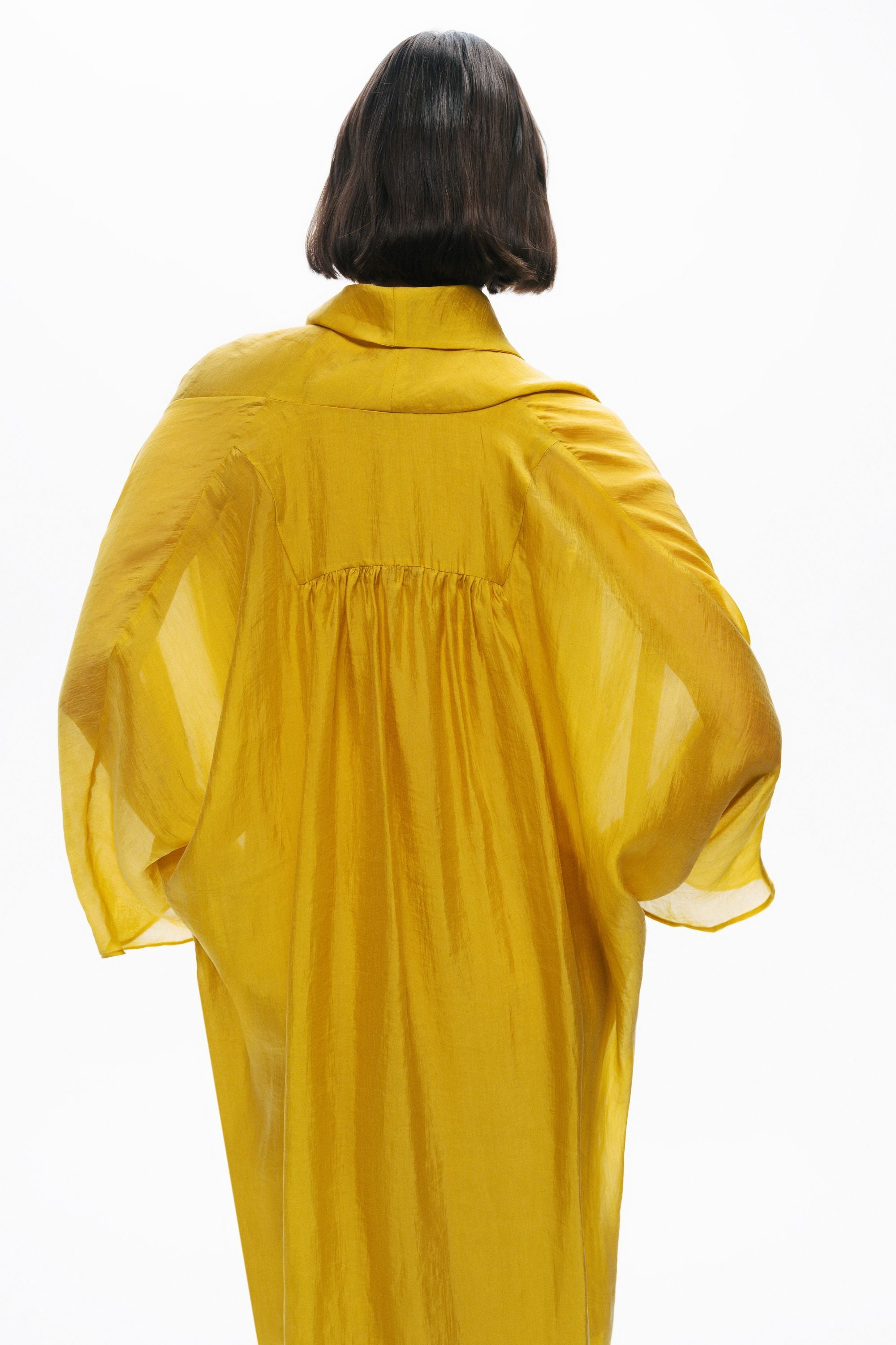 Yellow Oversized Midi Dress