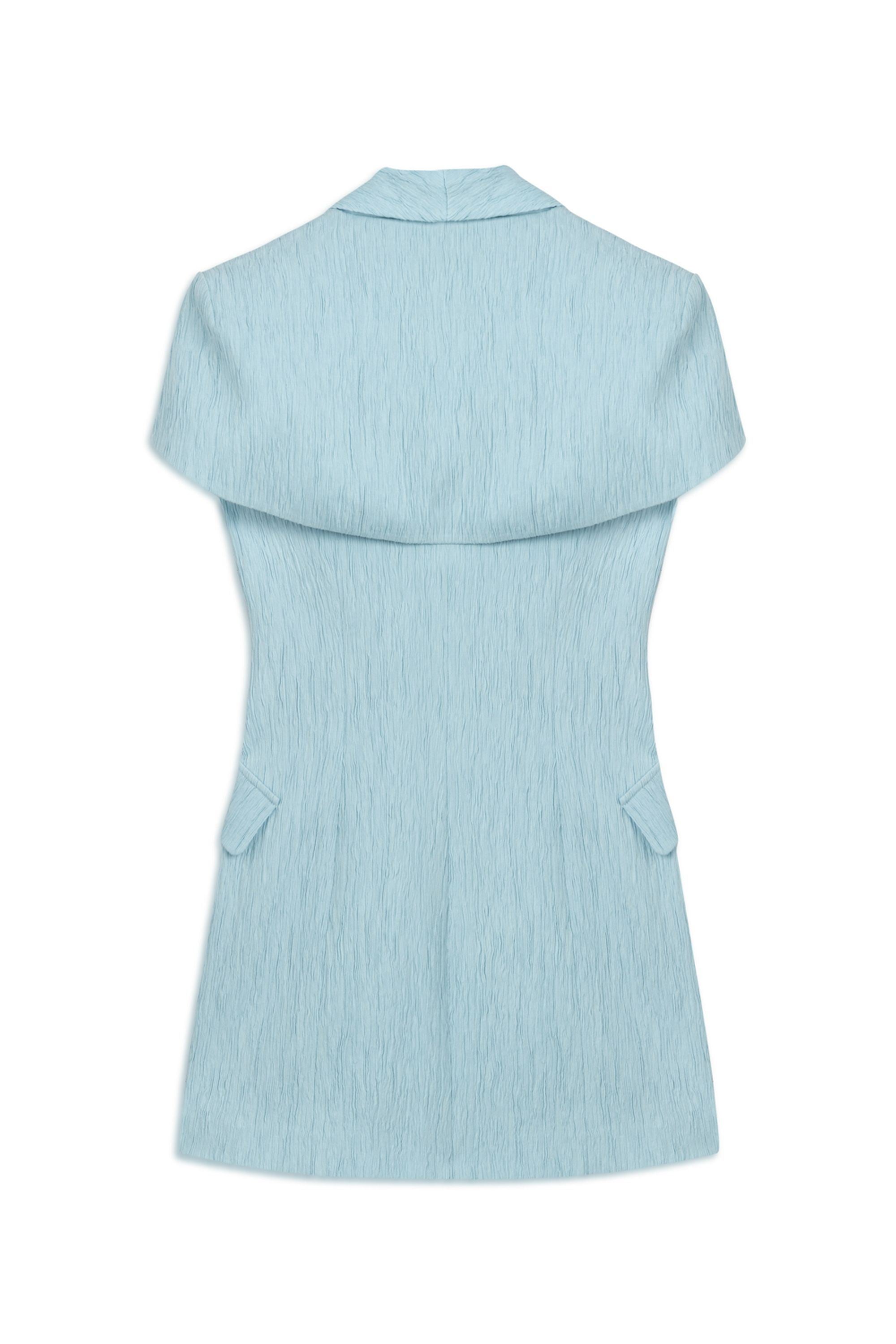 Blue Mini Dress with Bolero Detail