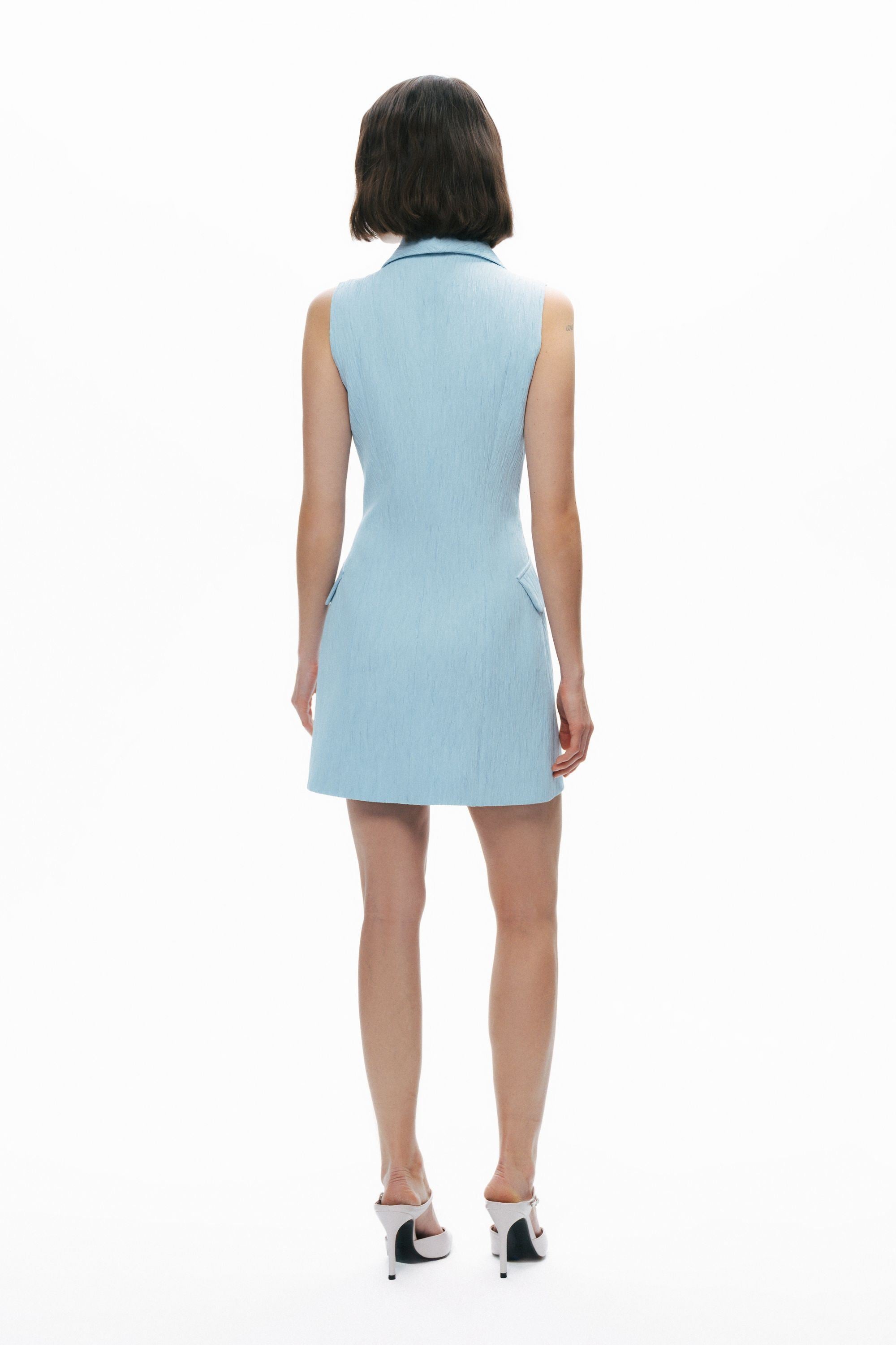 Blue Mini Dress with Bolero Detail