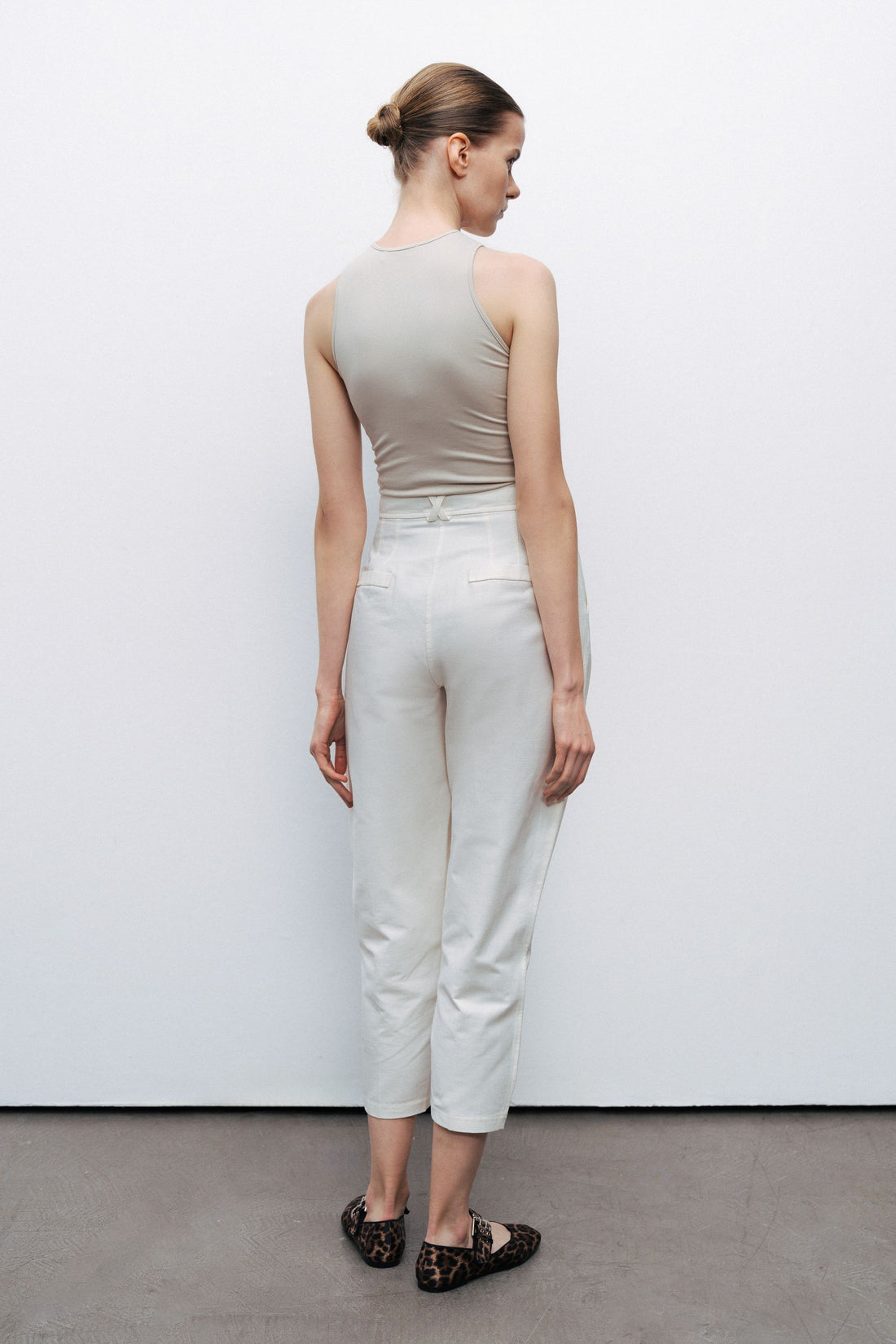 Ecru Balloon Cut Pants