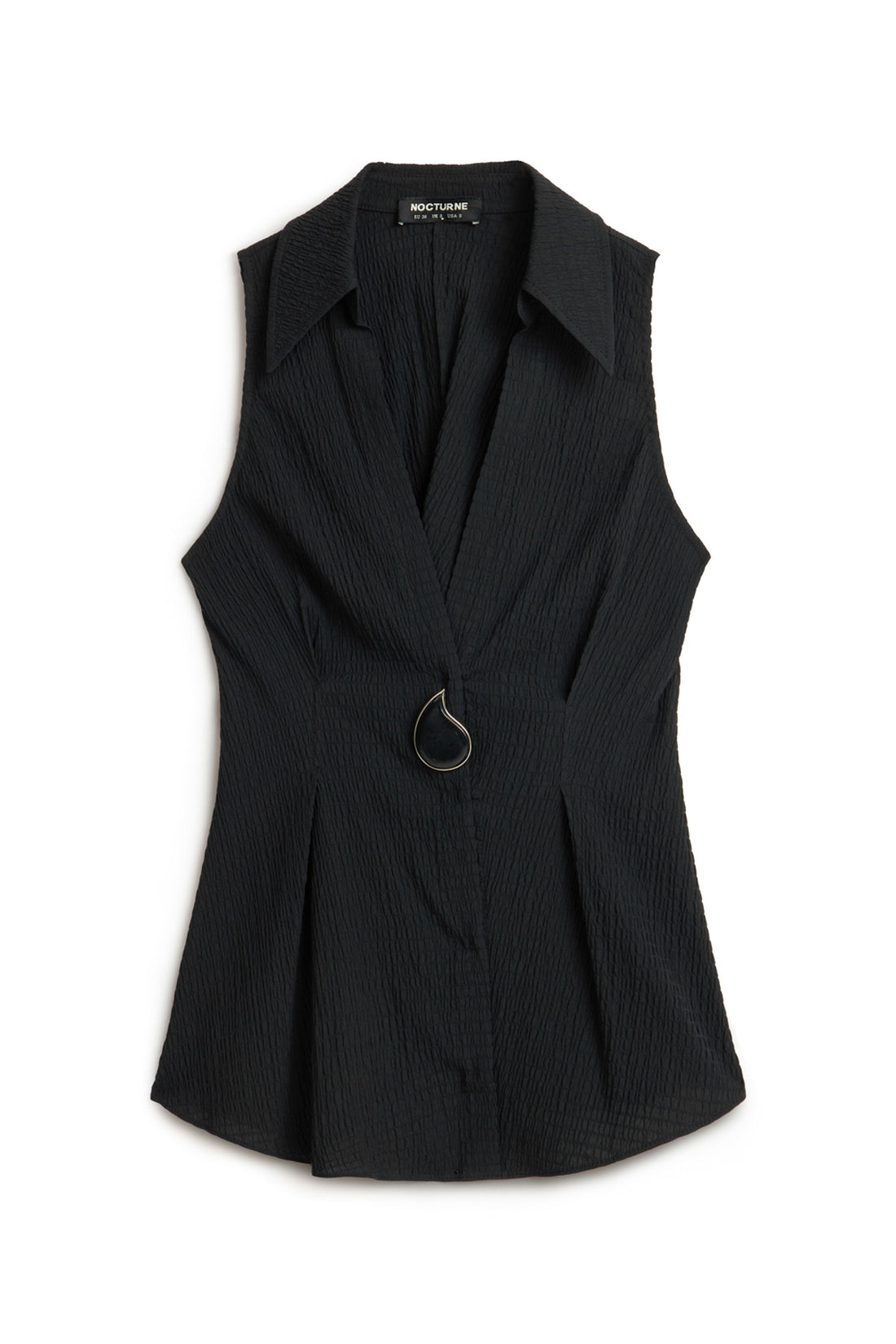 Black Accessory Detailed Blouse