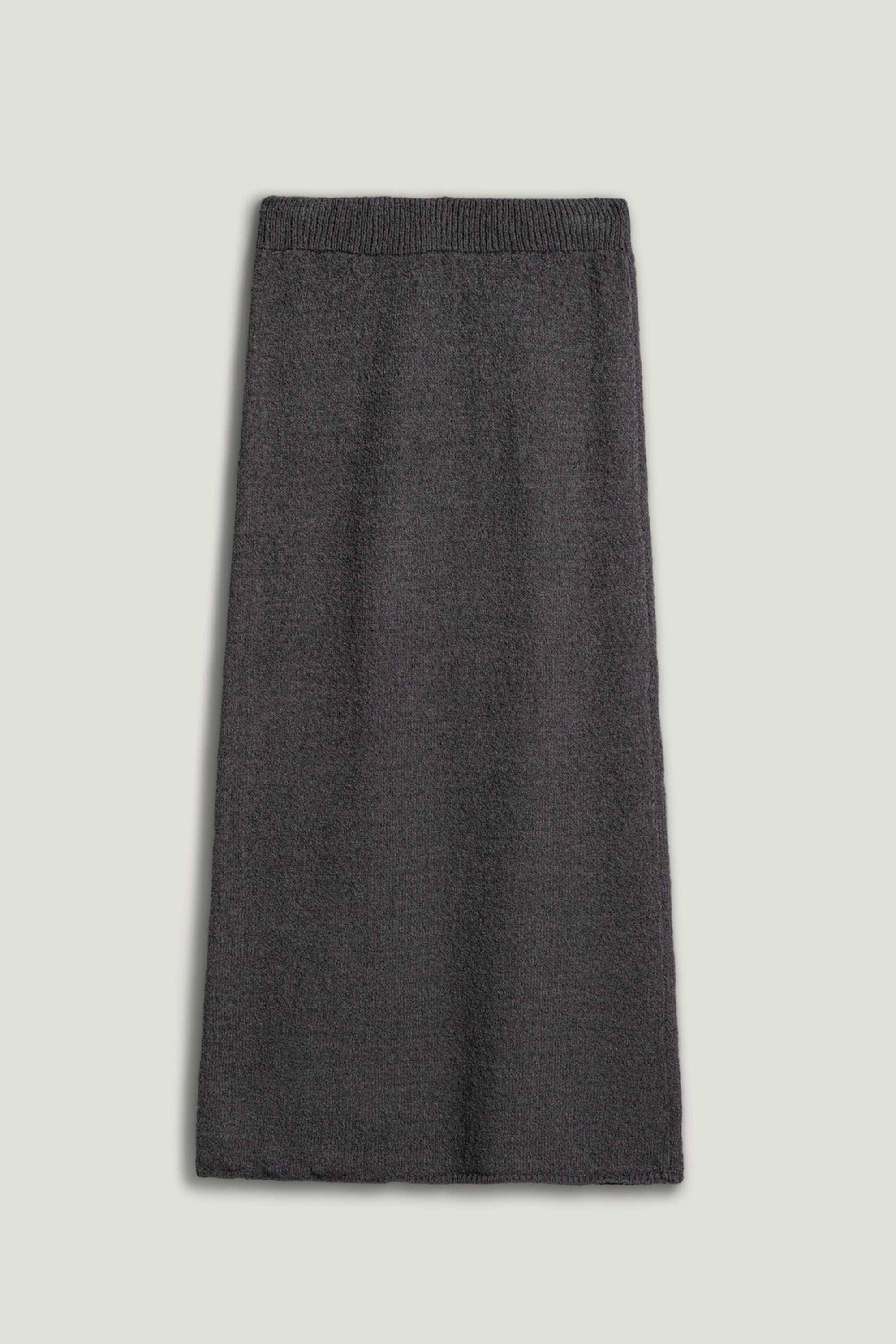 Embellished Ribbed Knit Maxi Skirt
