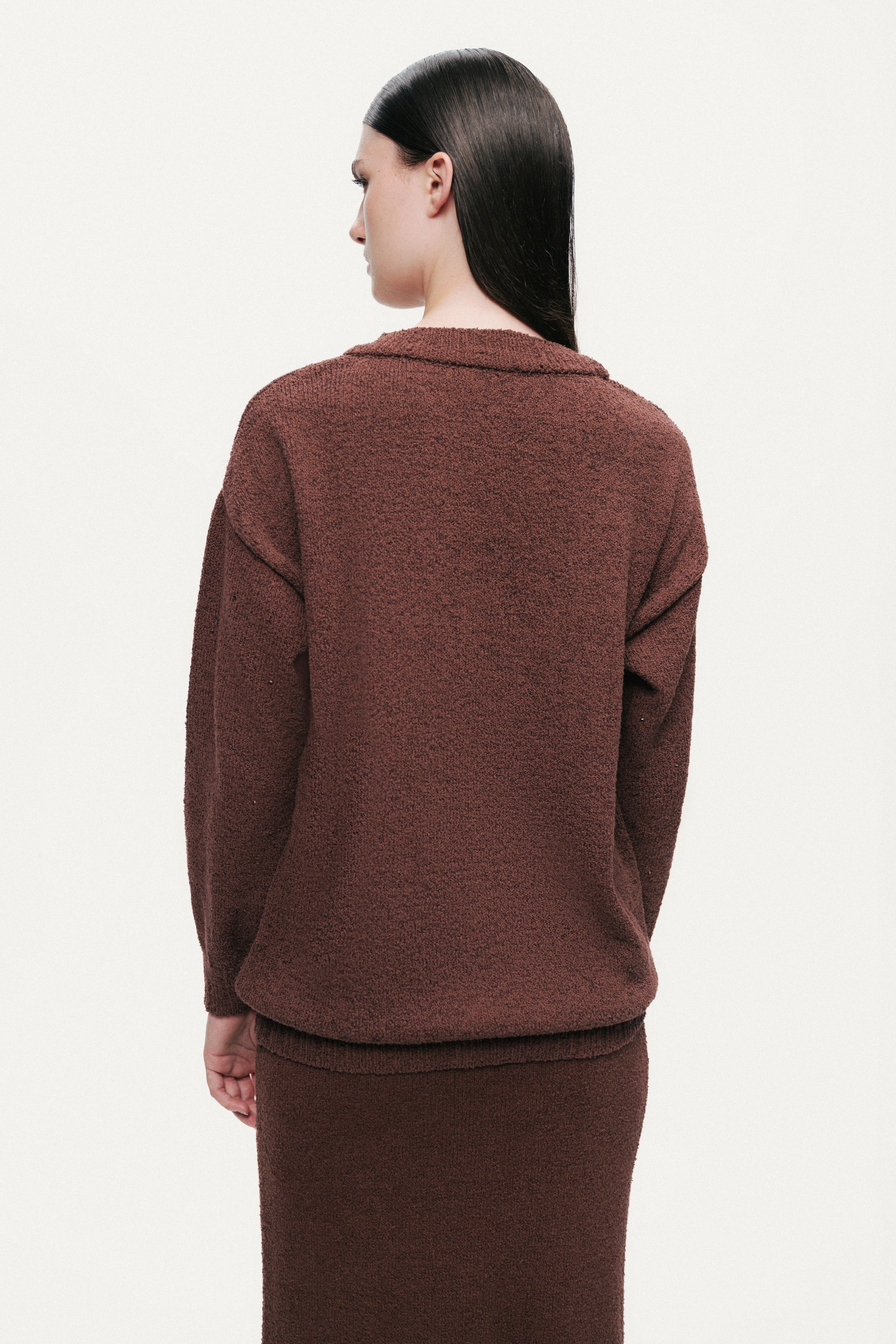Embellished V-Neck Knit Sweater
