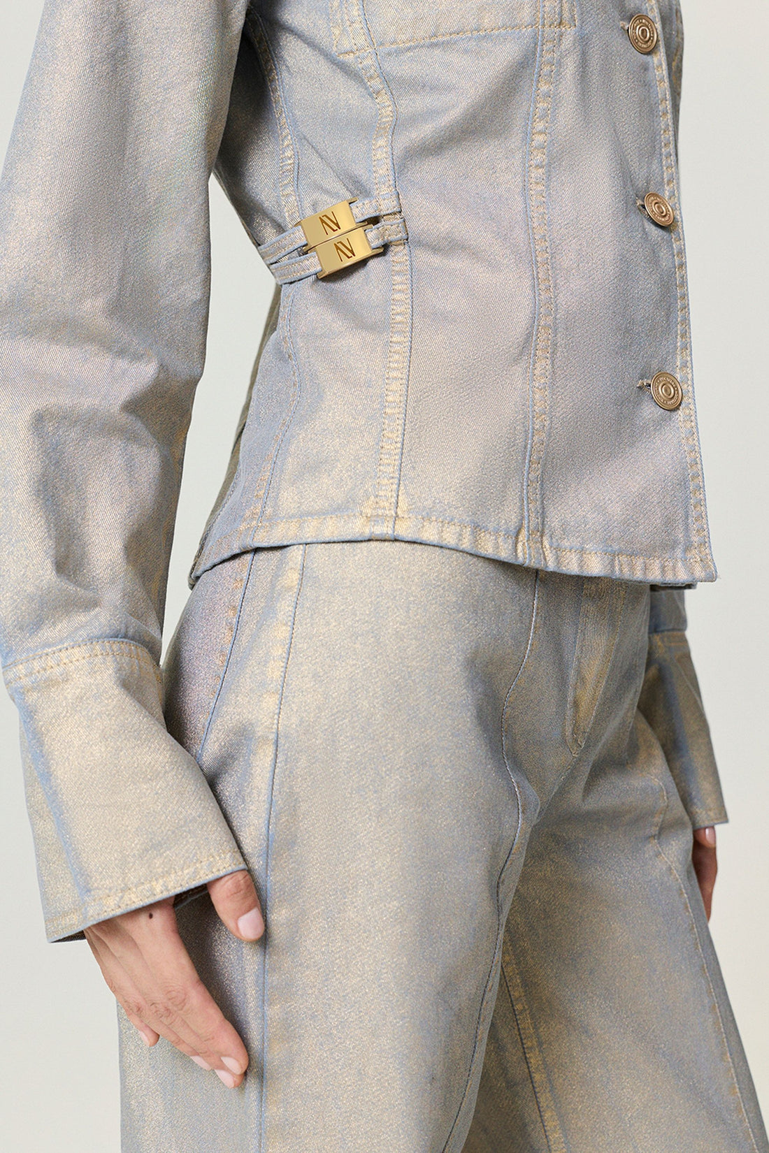 Metallic Denim Jacket