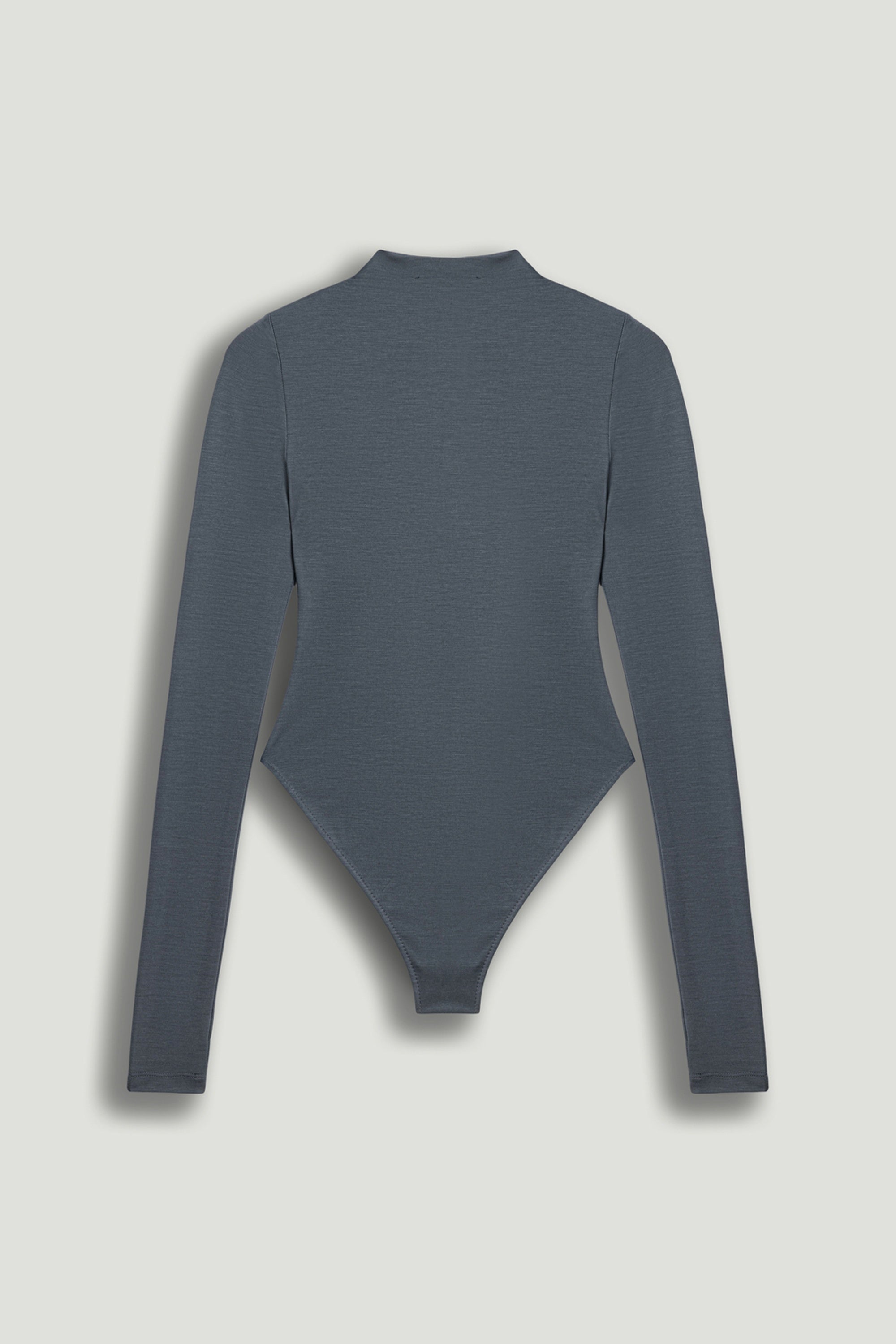 Long-Sleeve Mock-Neck Jersey Bodysuit