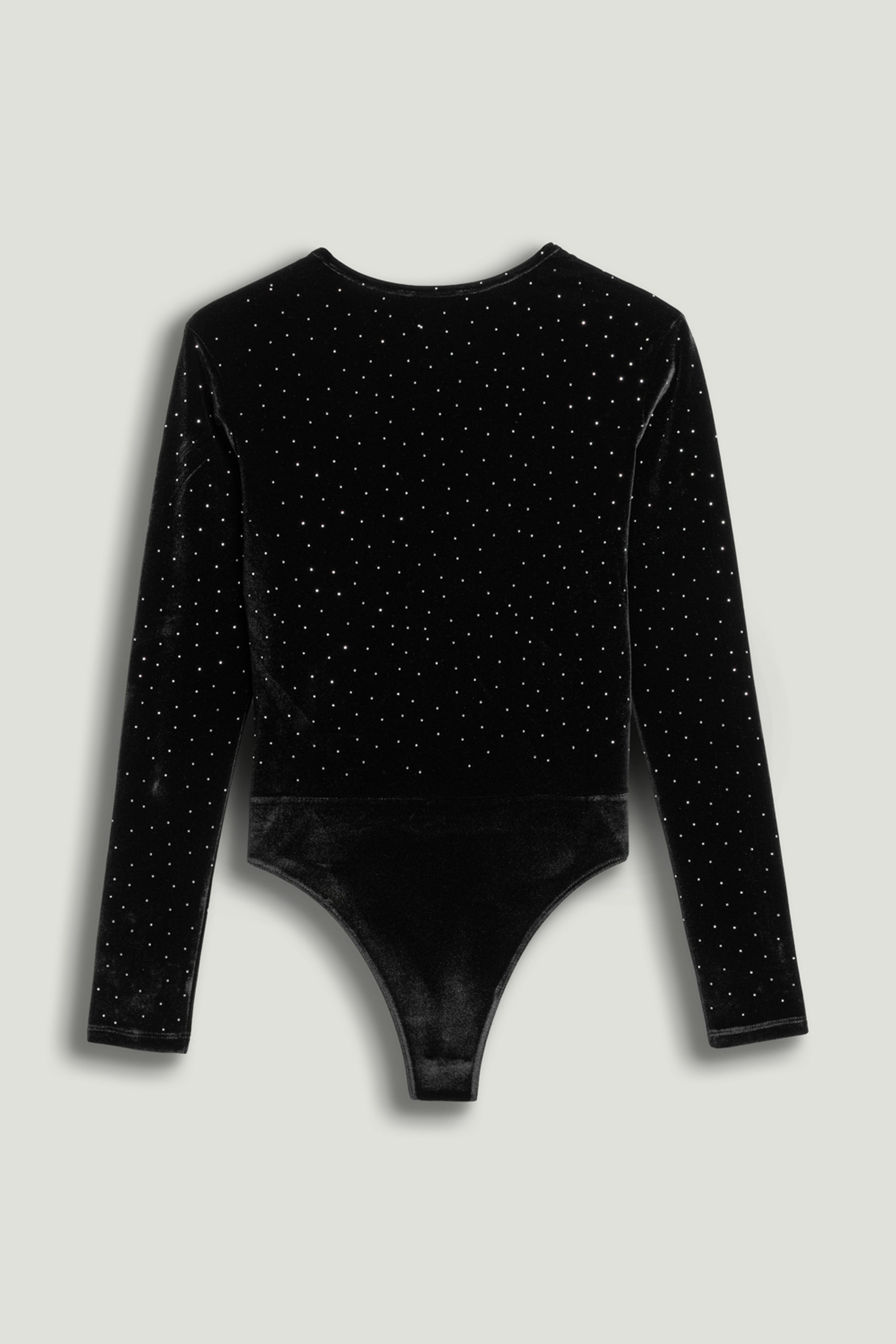 Plunge V-Neck Embellished Bodysuit