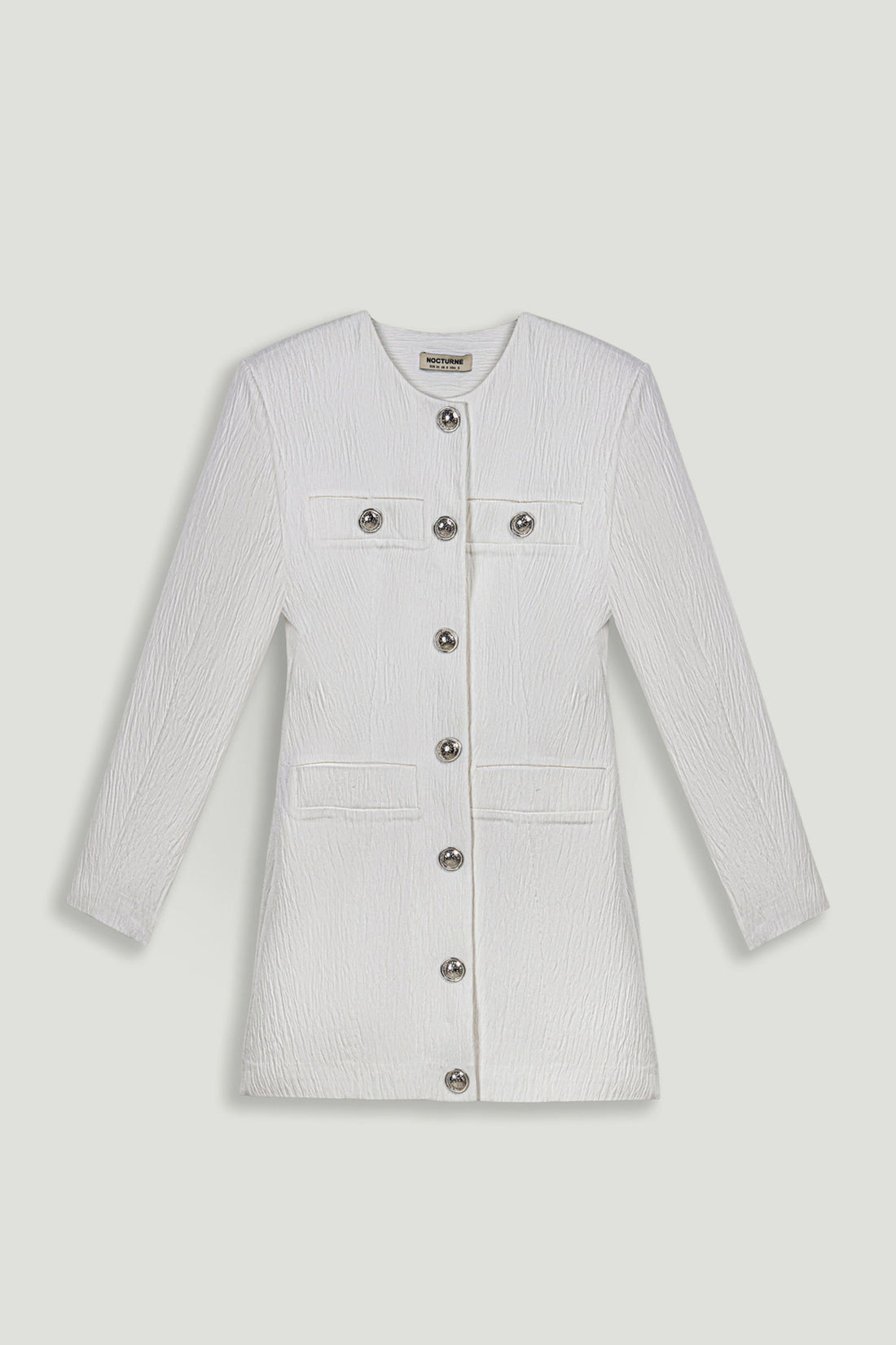 Padded Shoulder Mini Dress