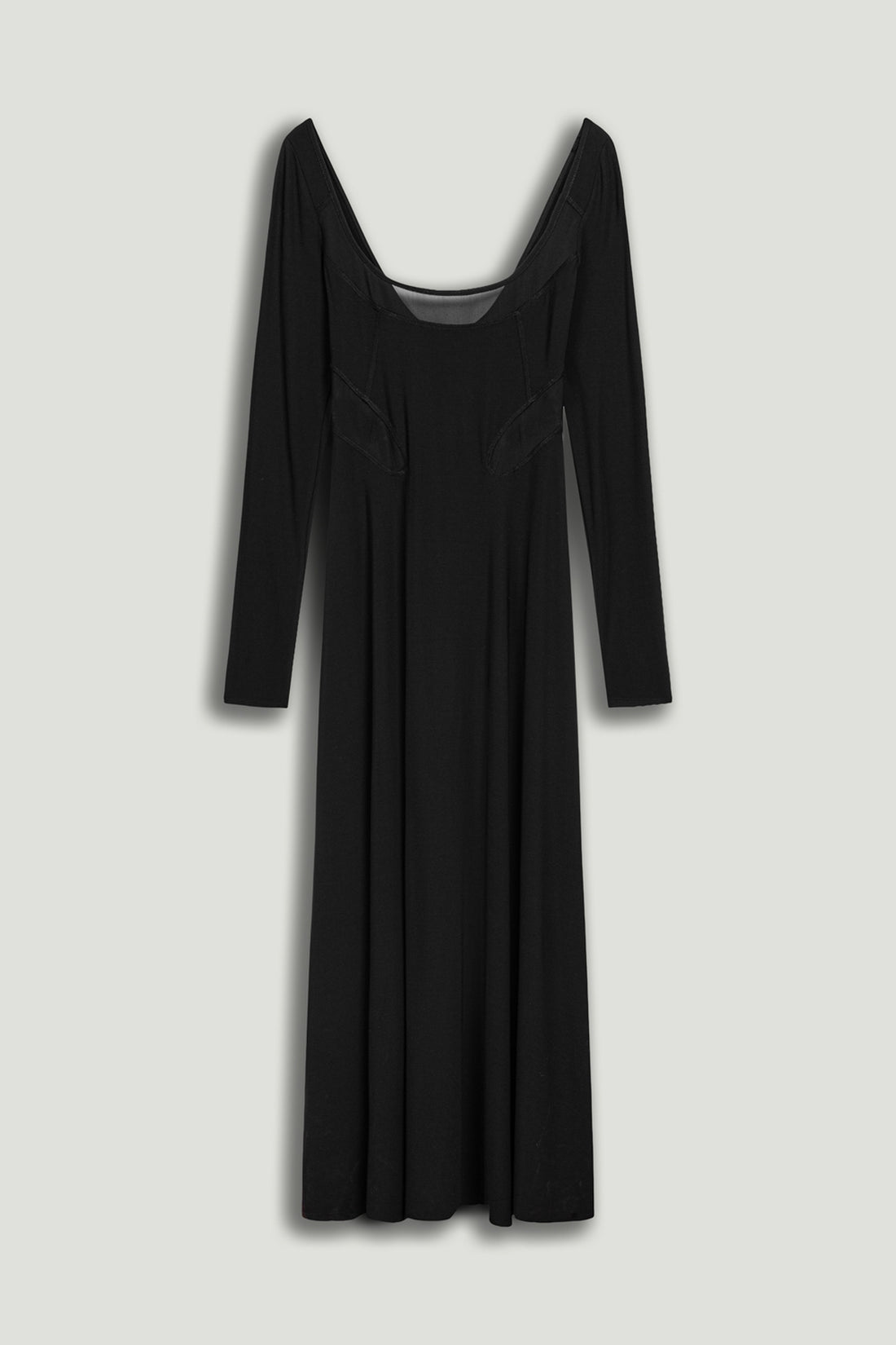 Black Sheer Detailed Maxi Dress