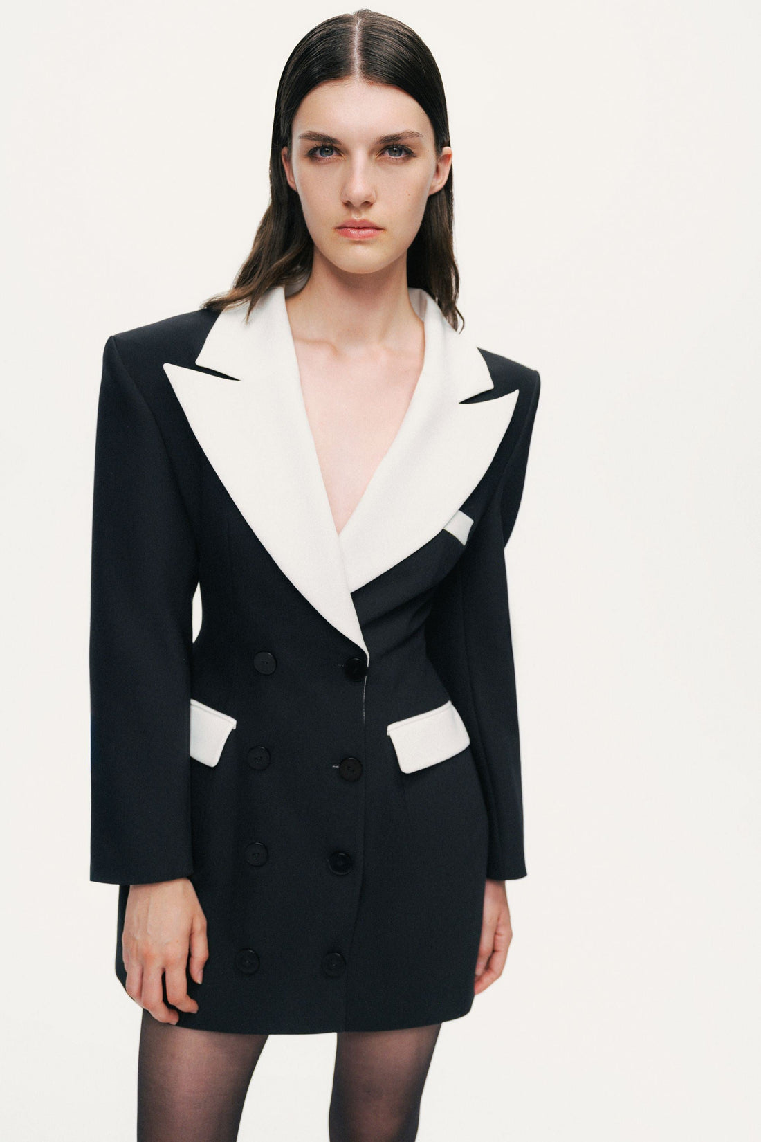 Double-Breasted Blazer Mini Dress