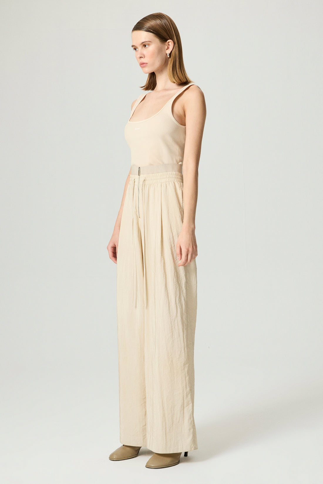 Drawstring-Waist Relaxed Pants