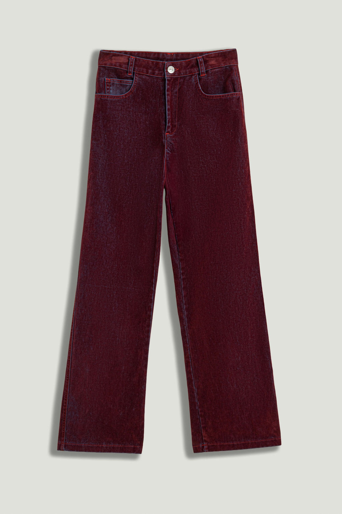 Velvet Straight-Leg Pants