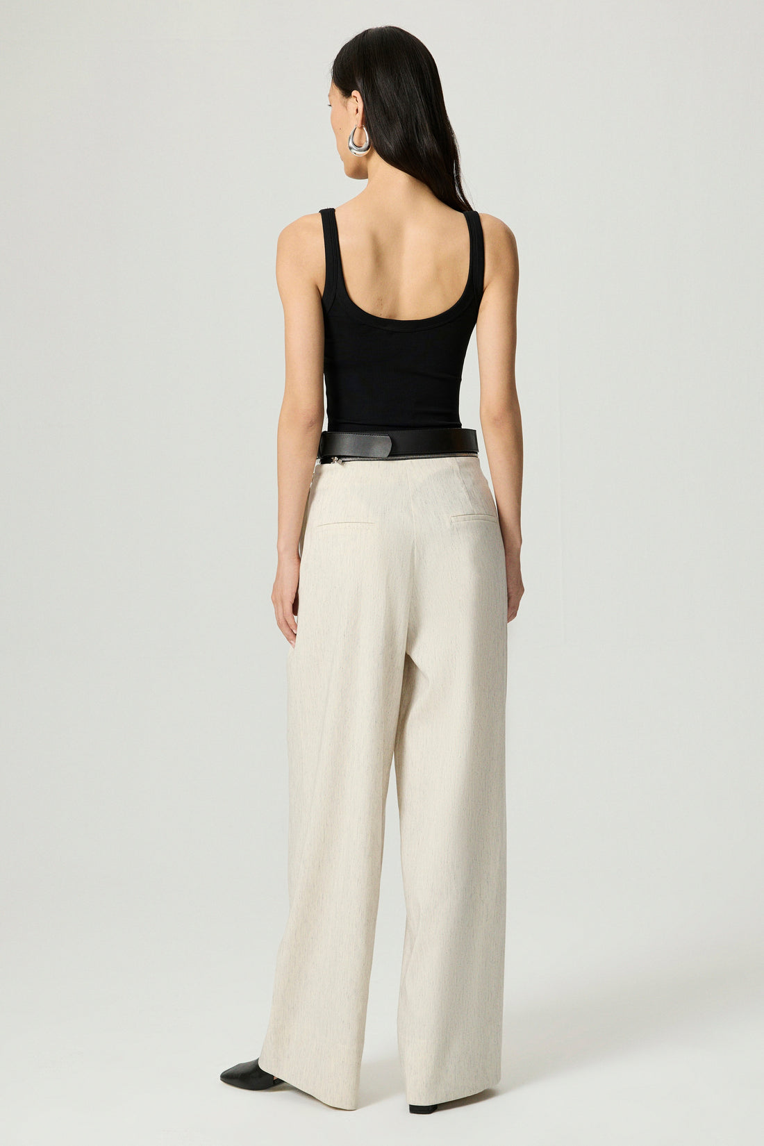 Pleated Wide-Leg Pants
