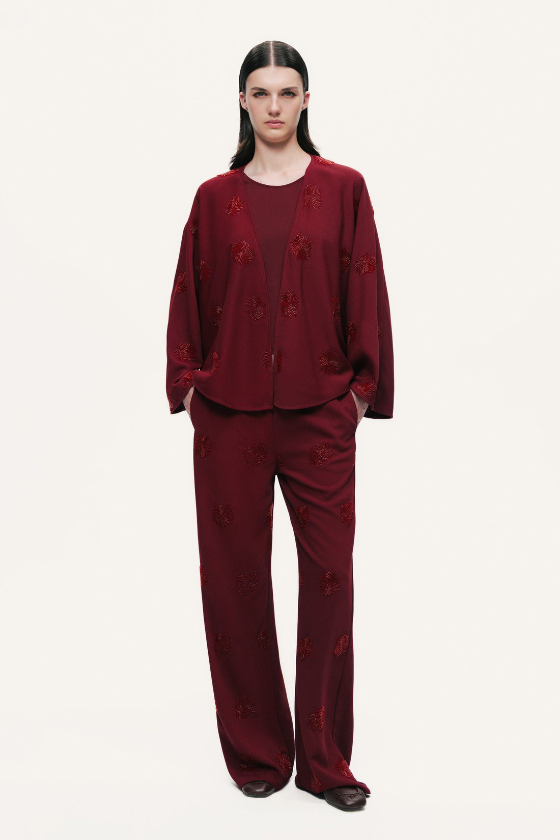 Embellished Bootcut Pants