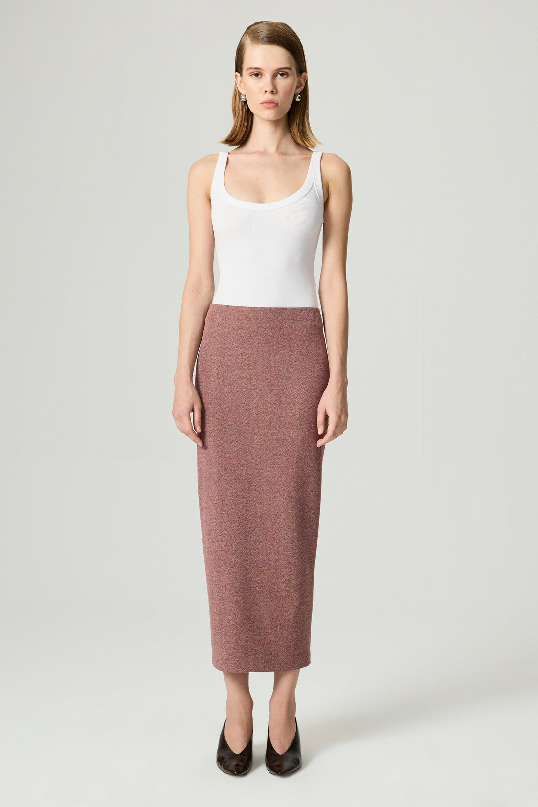 Slit Detail Tailored Maxi Skirt