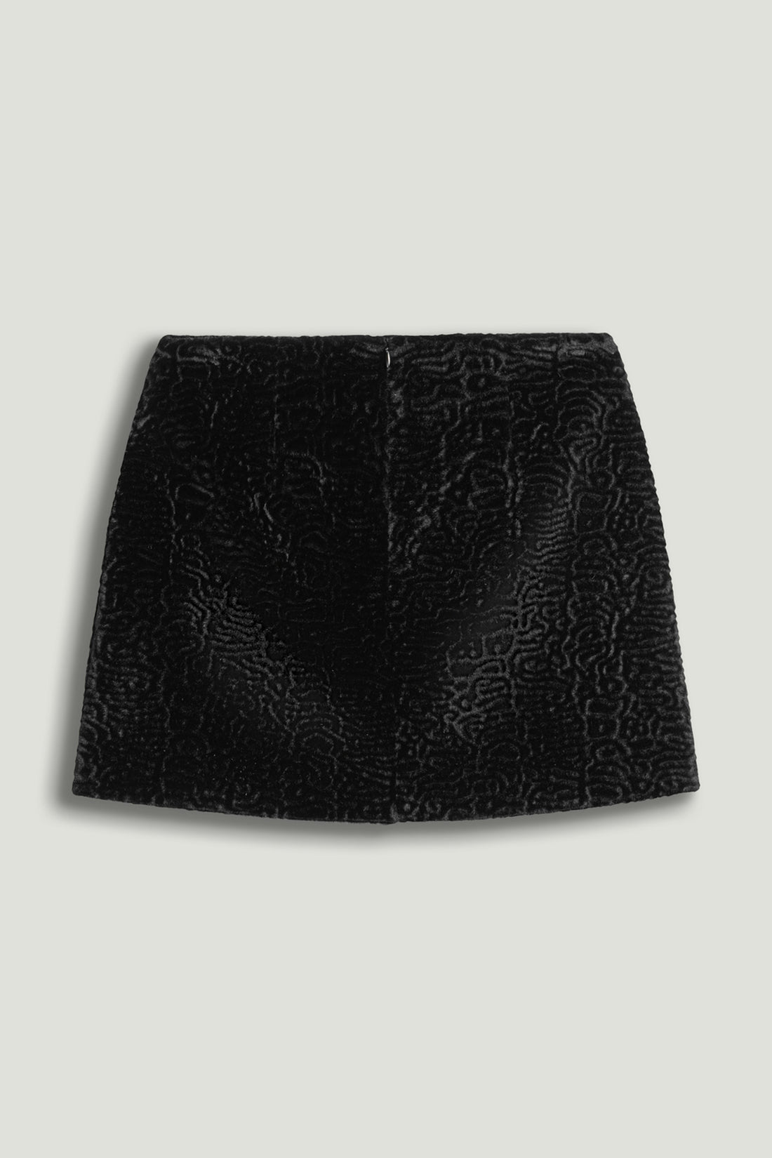 Textured Velvet Mini Skirt