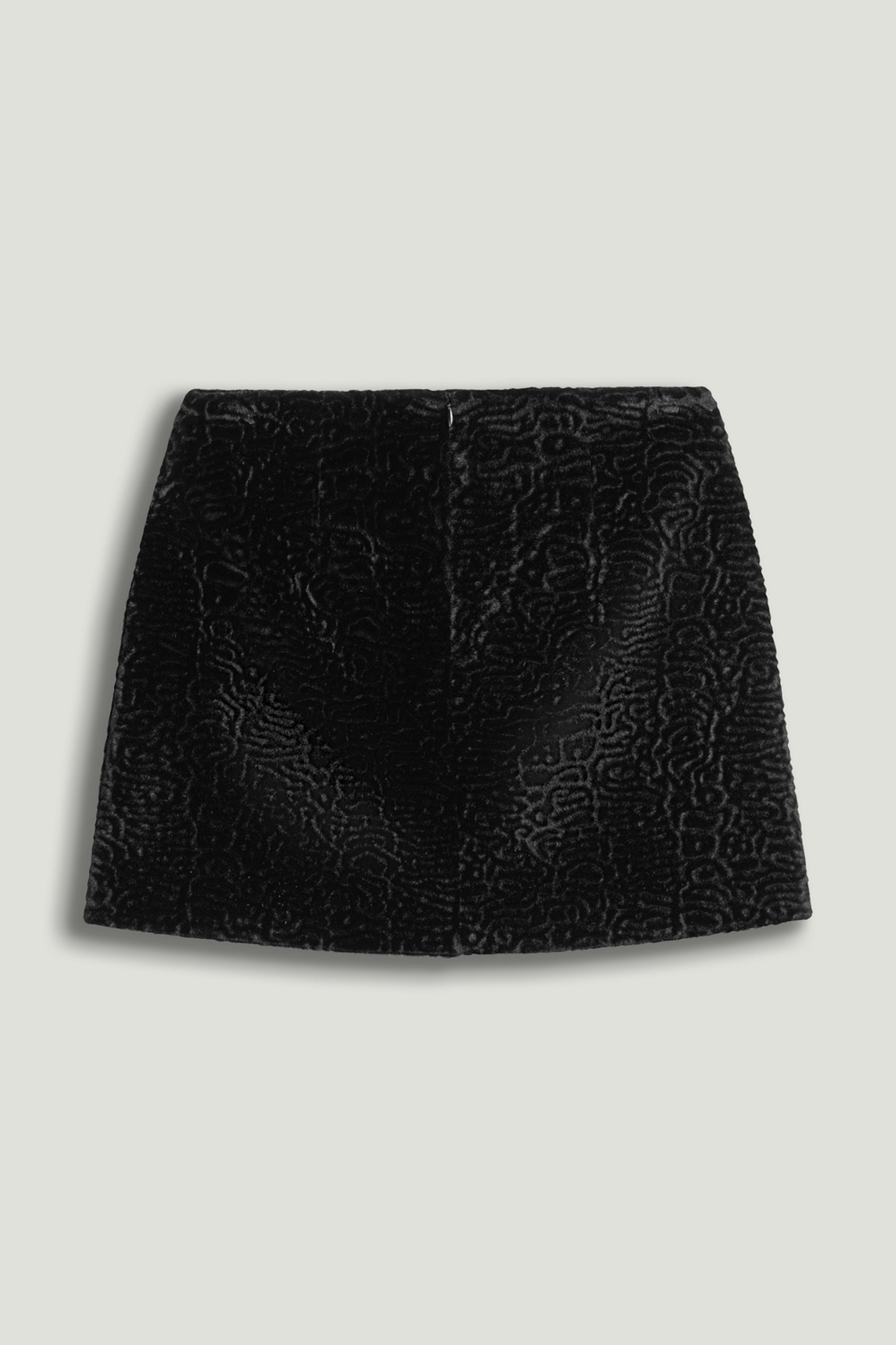 Textured Velvet Mini Skirt