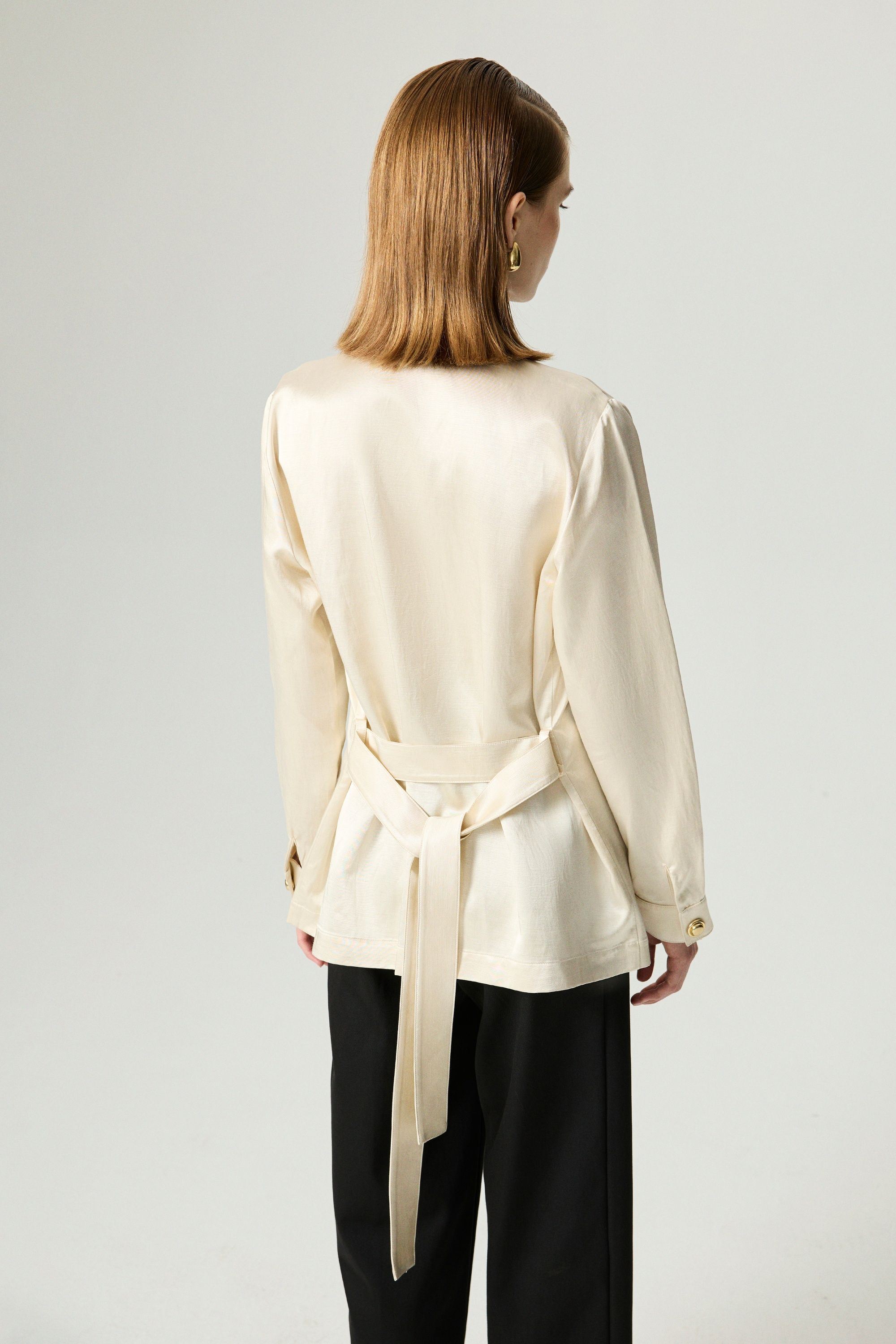 Gold Button Detailed Jacket