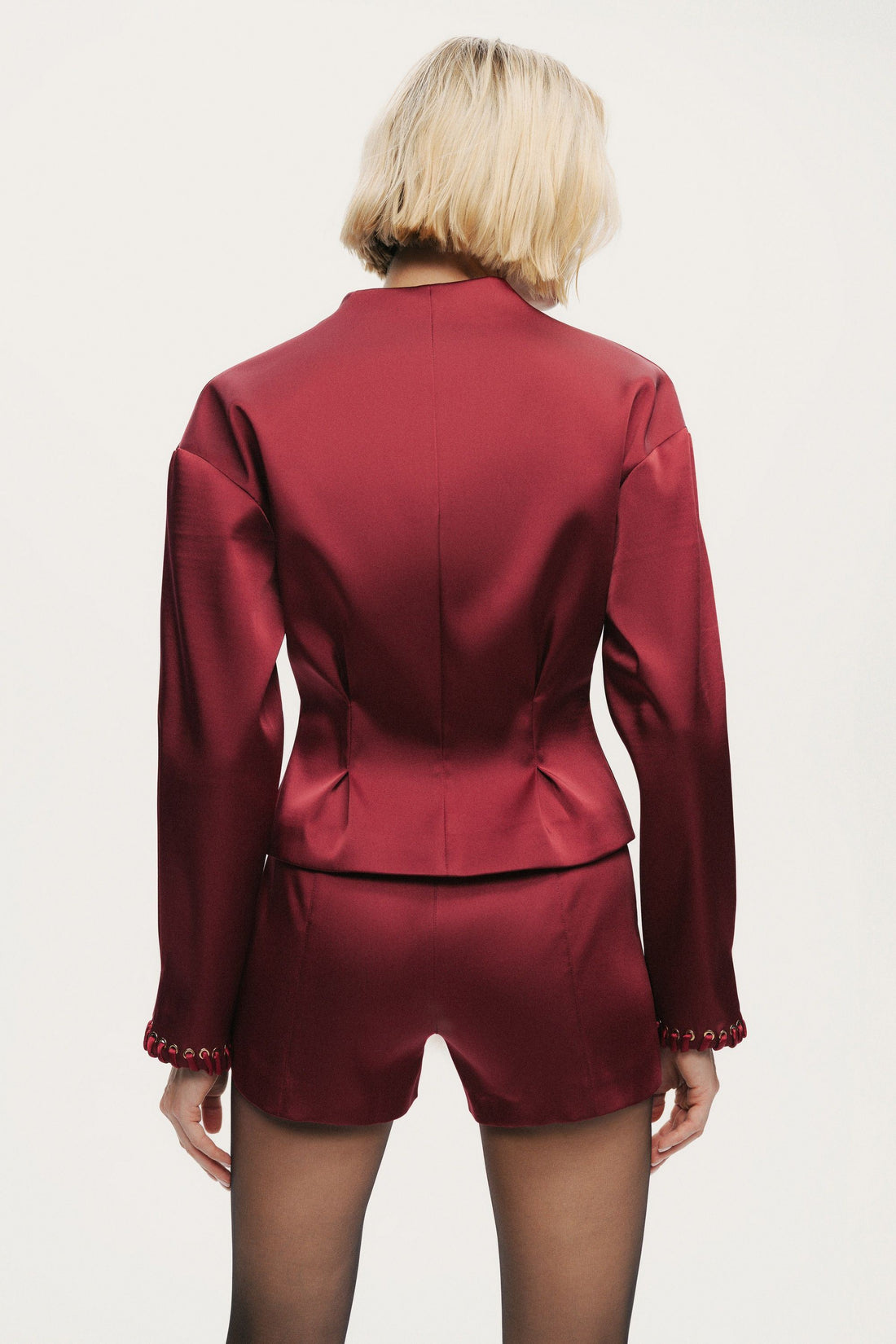 Hook-Closure Cropped Jacket