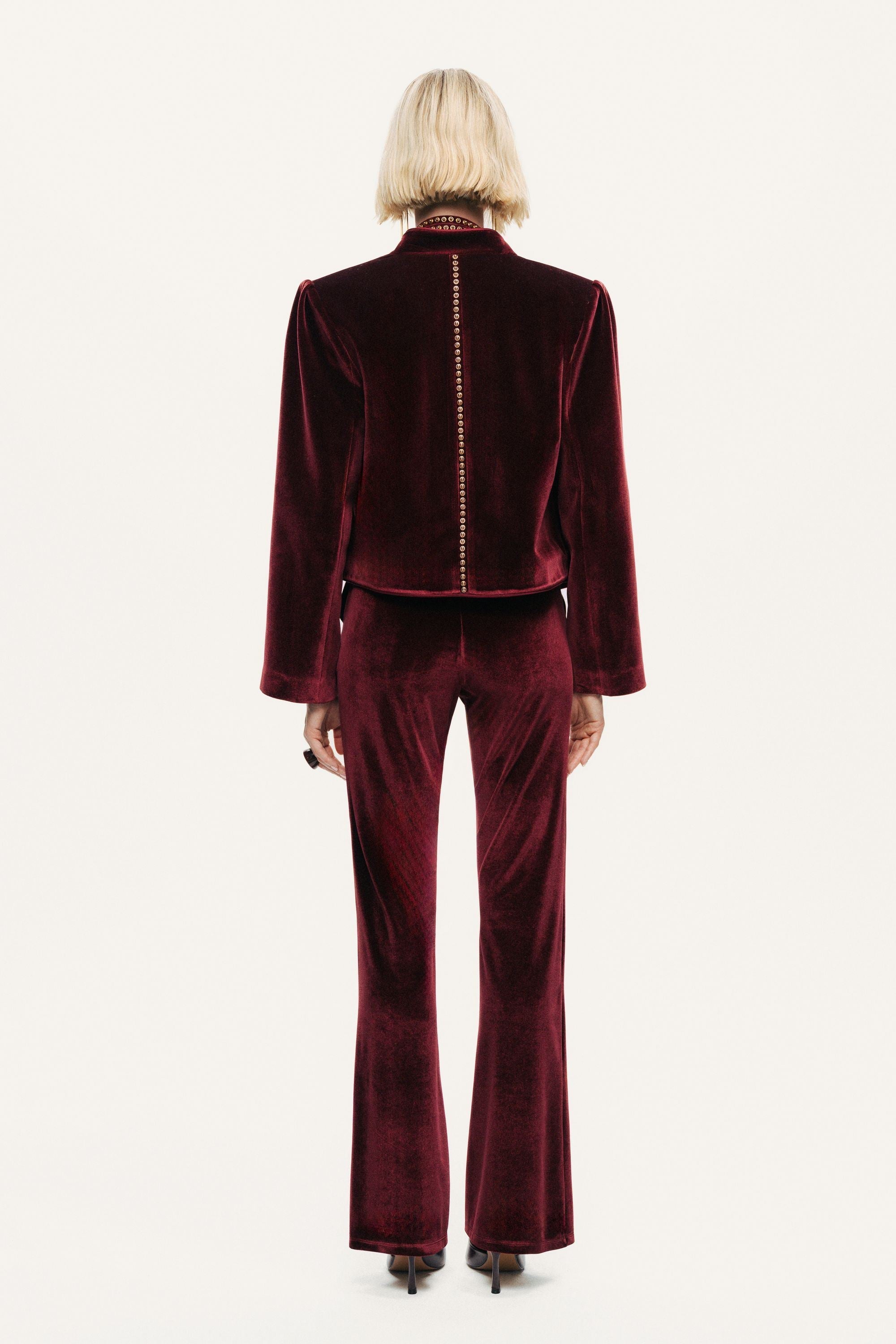 Velvet Cropped Jacket