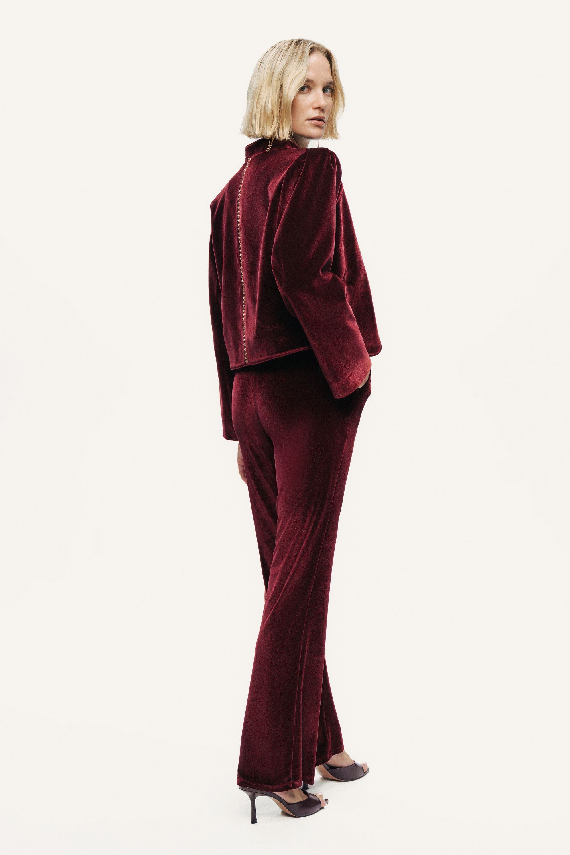 Velvet Cropped Jacket