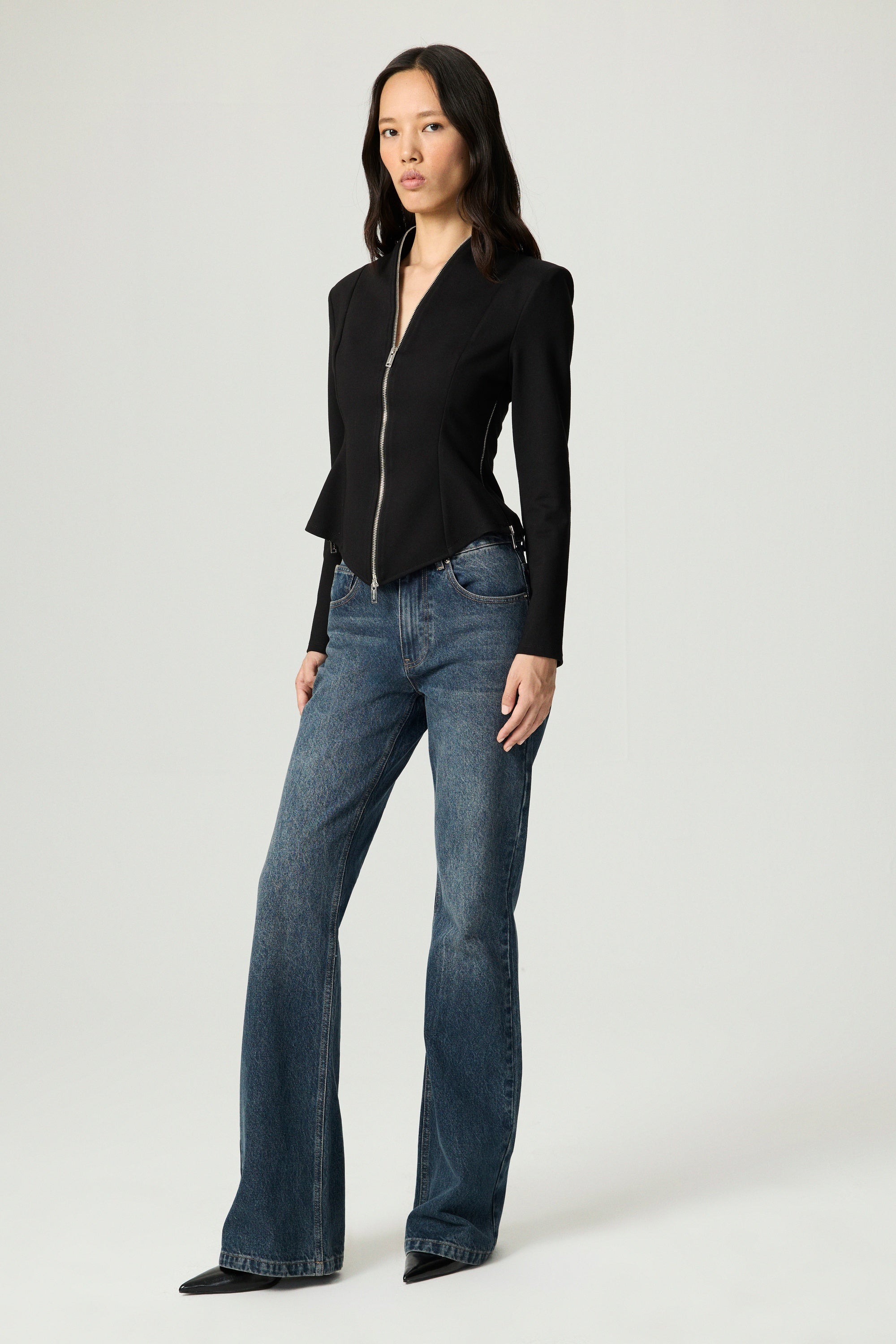 Zip Detail Blouse