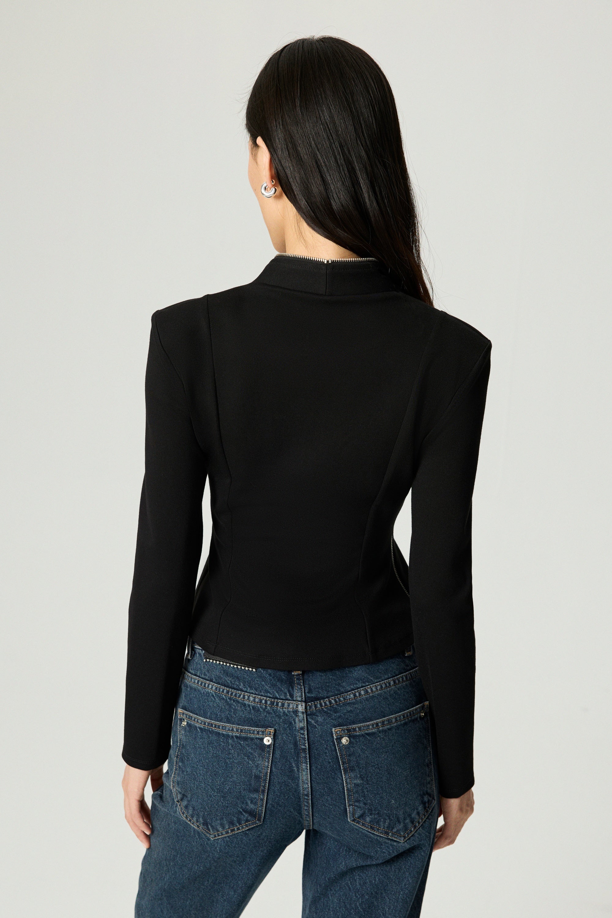 Zip Detail Blouse