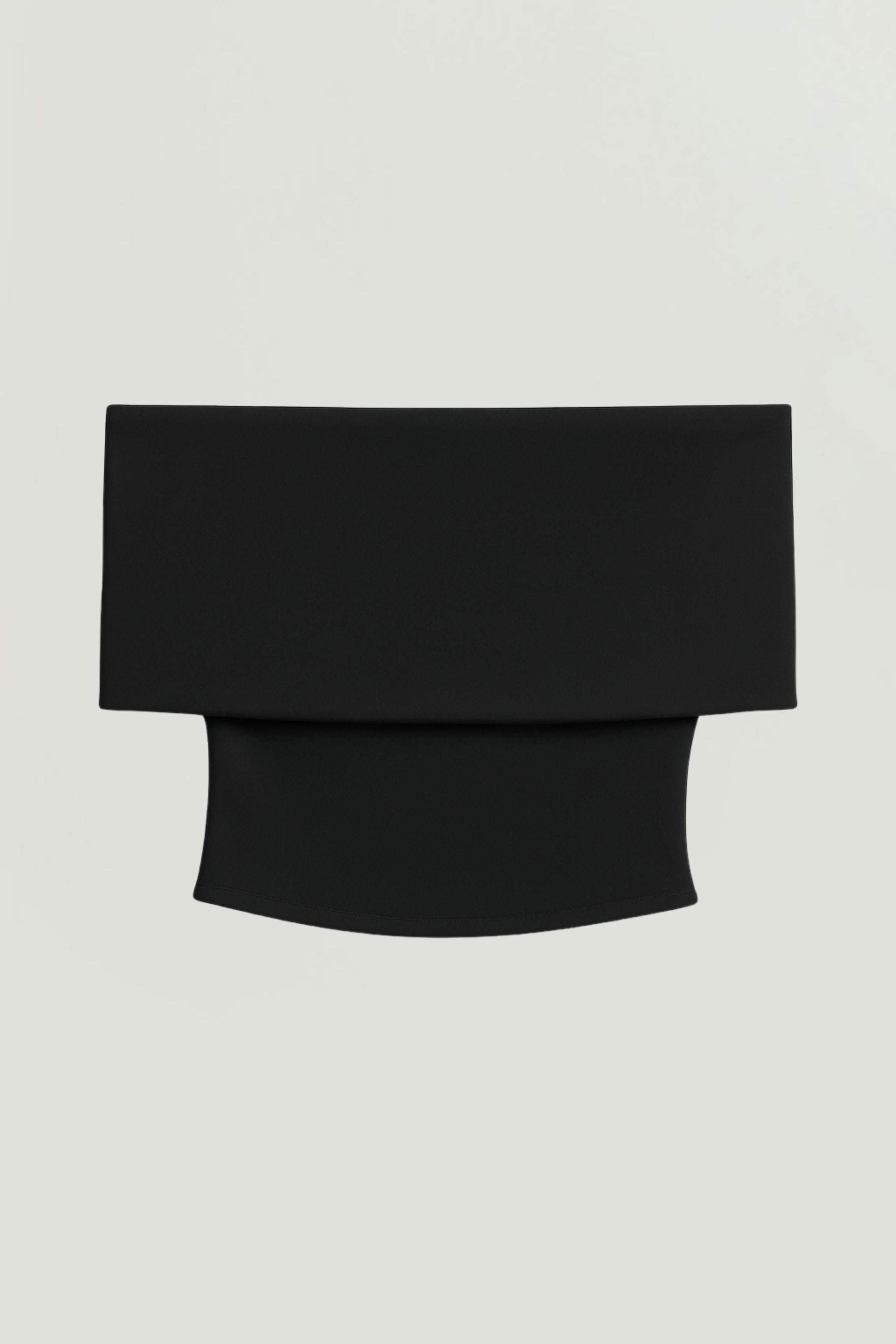 Foldover Zip-Front Bandeau Top