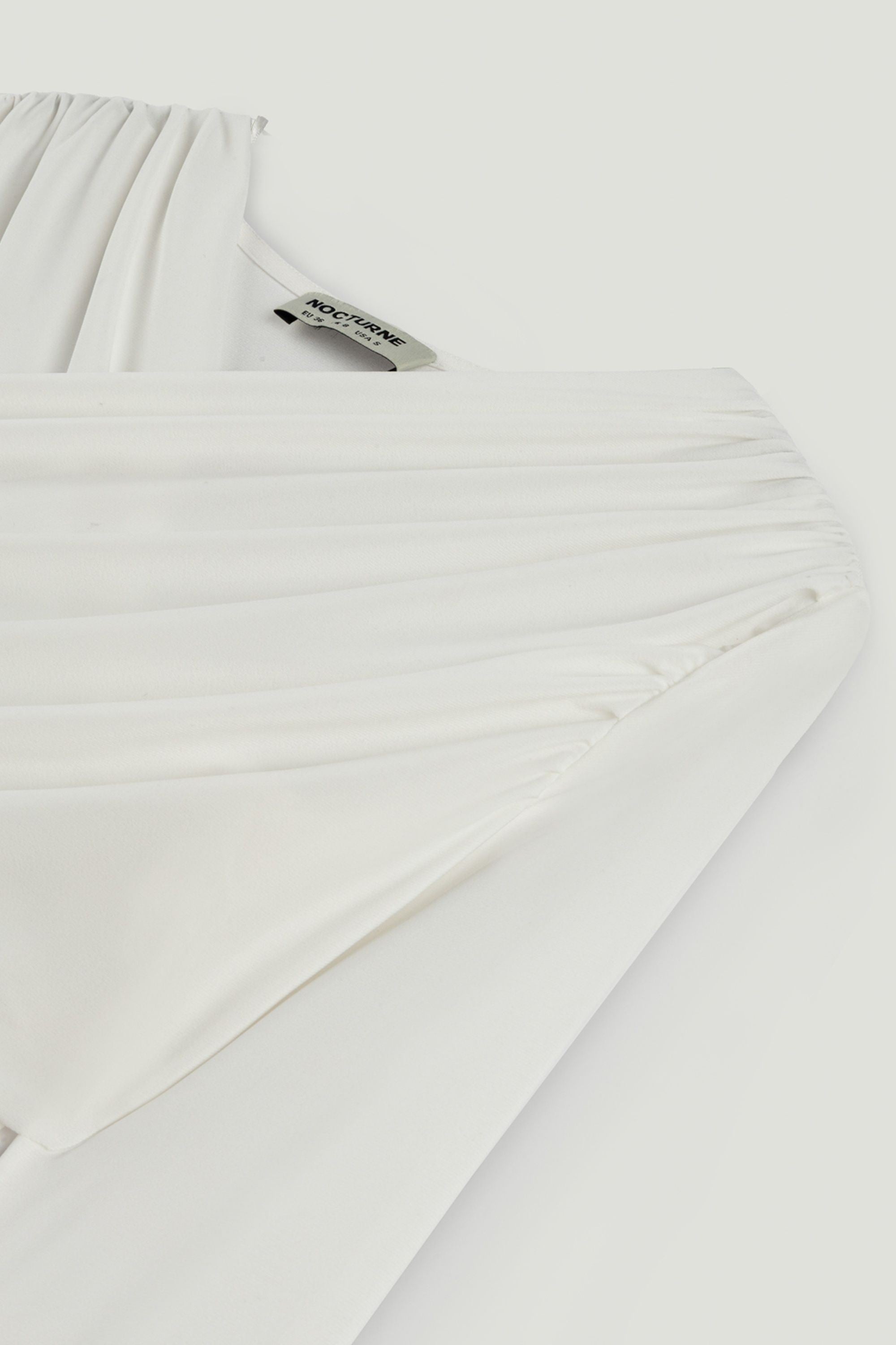 Draped Detail Long Sleeve Top