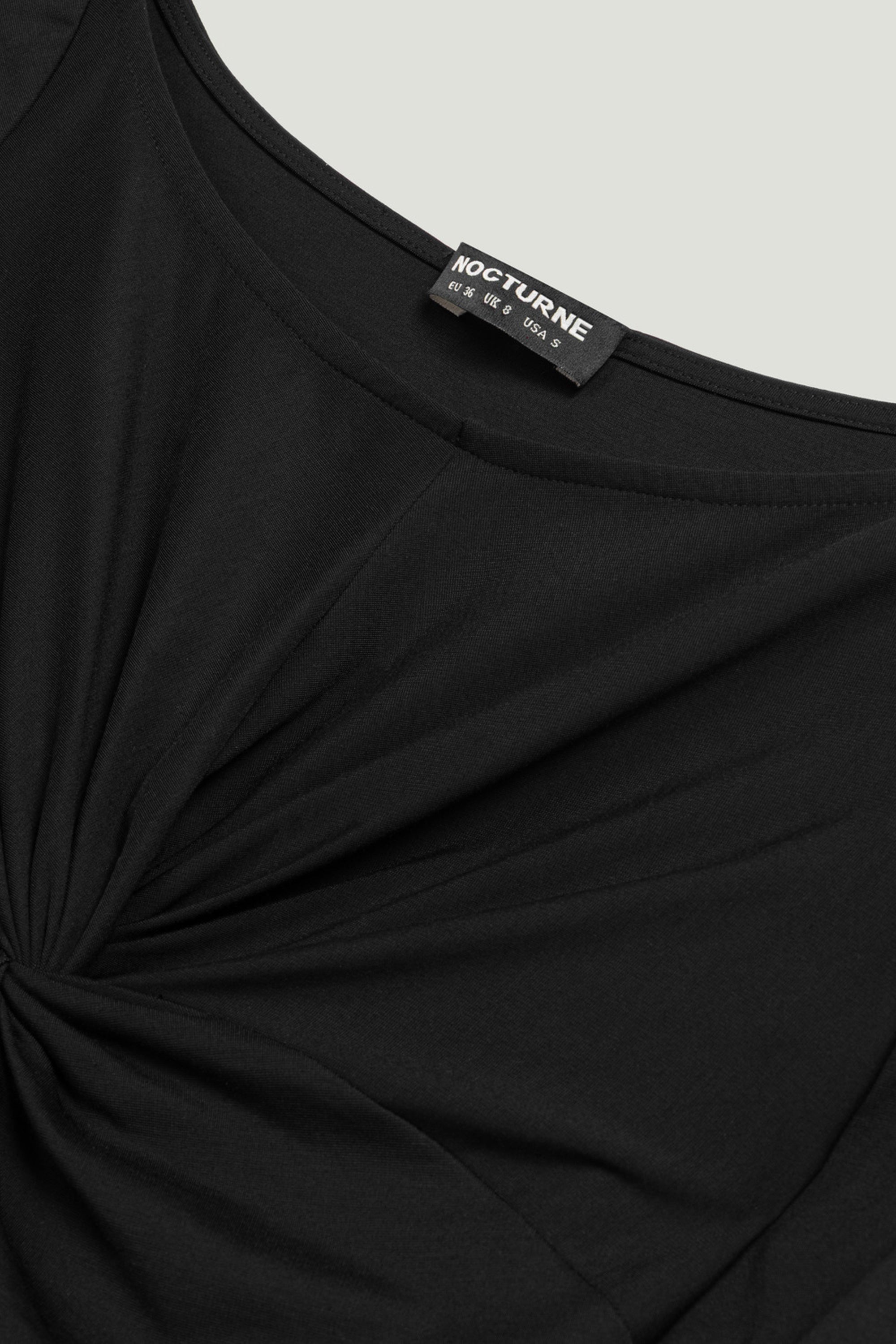 Ruched Front Fitted Long Sleeve Top