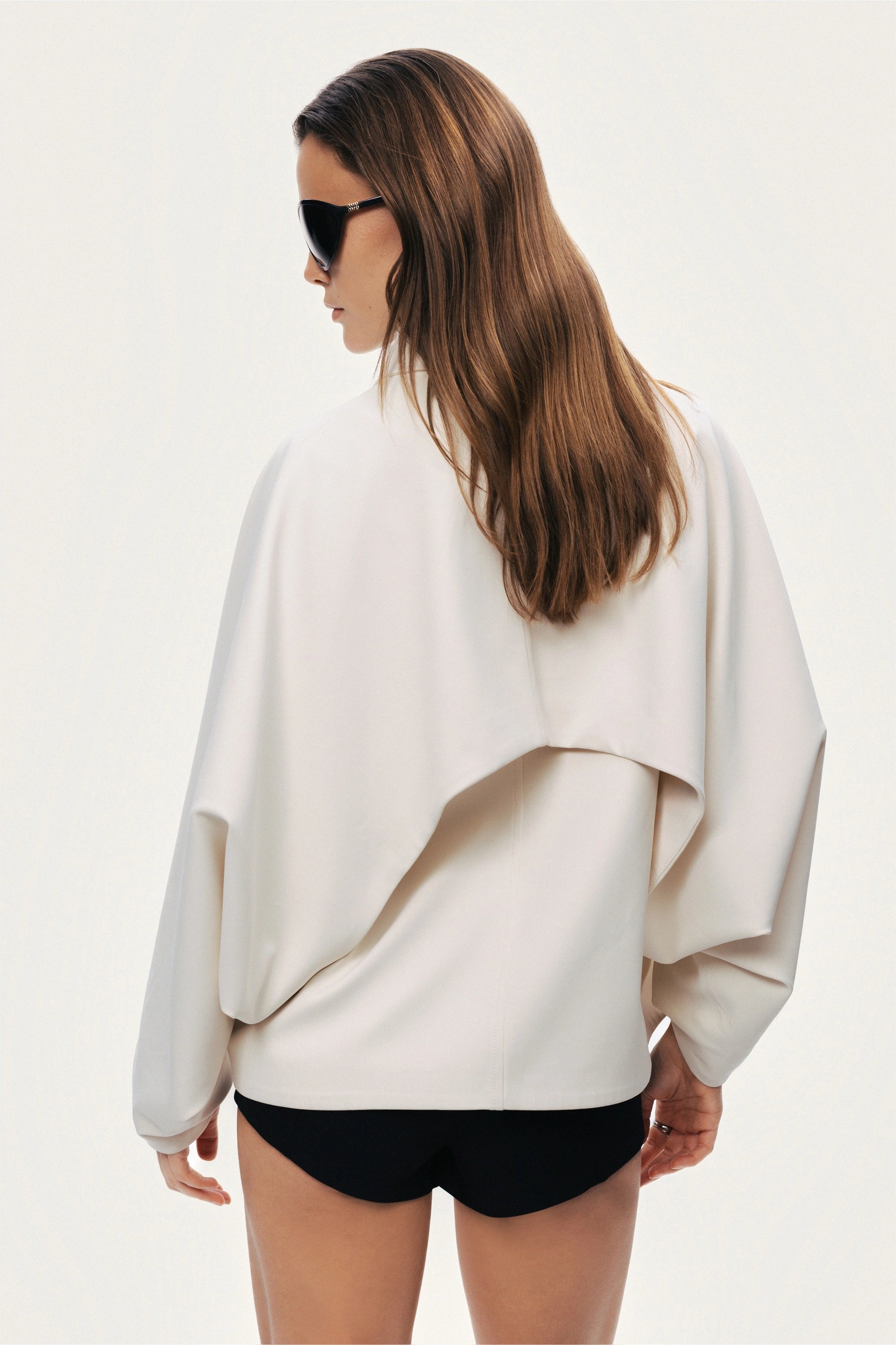 Cropped Batwing Jacket