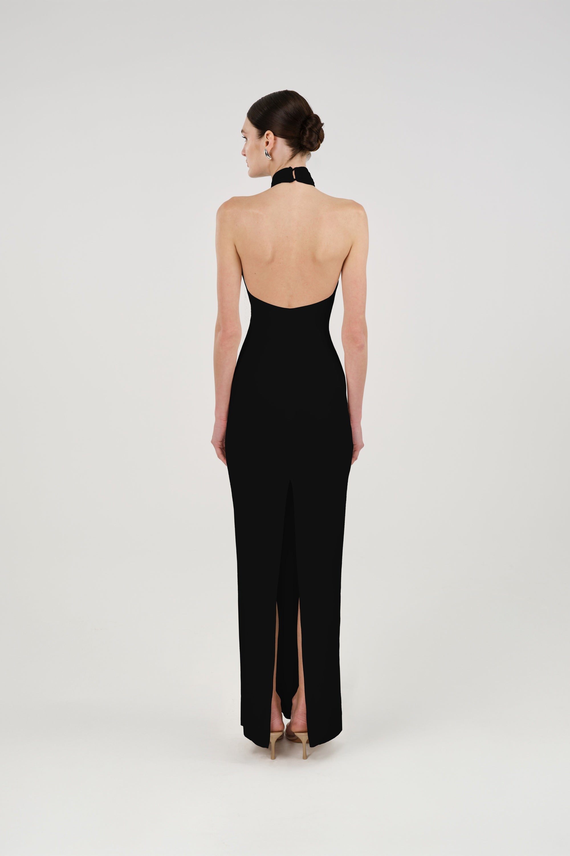 Cut-Out Detail Embellished Maxi Dress