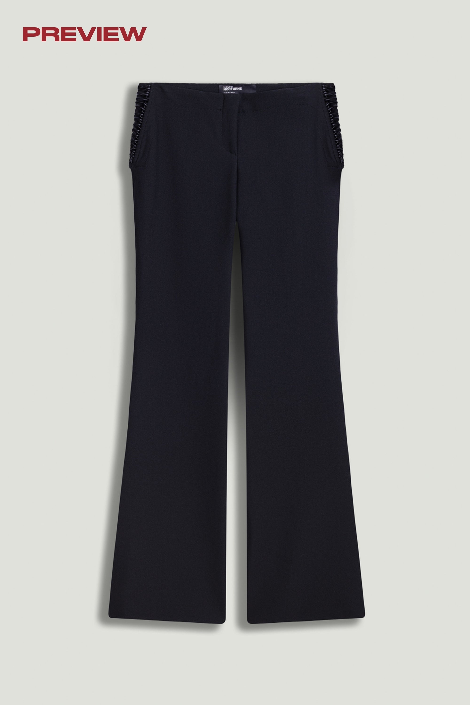 Side-Tie Low-Rise Slim Fit Trousers