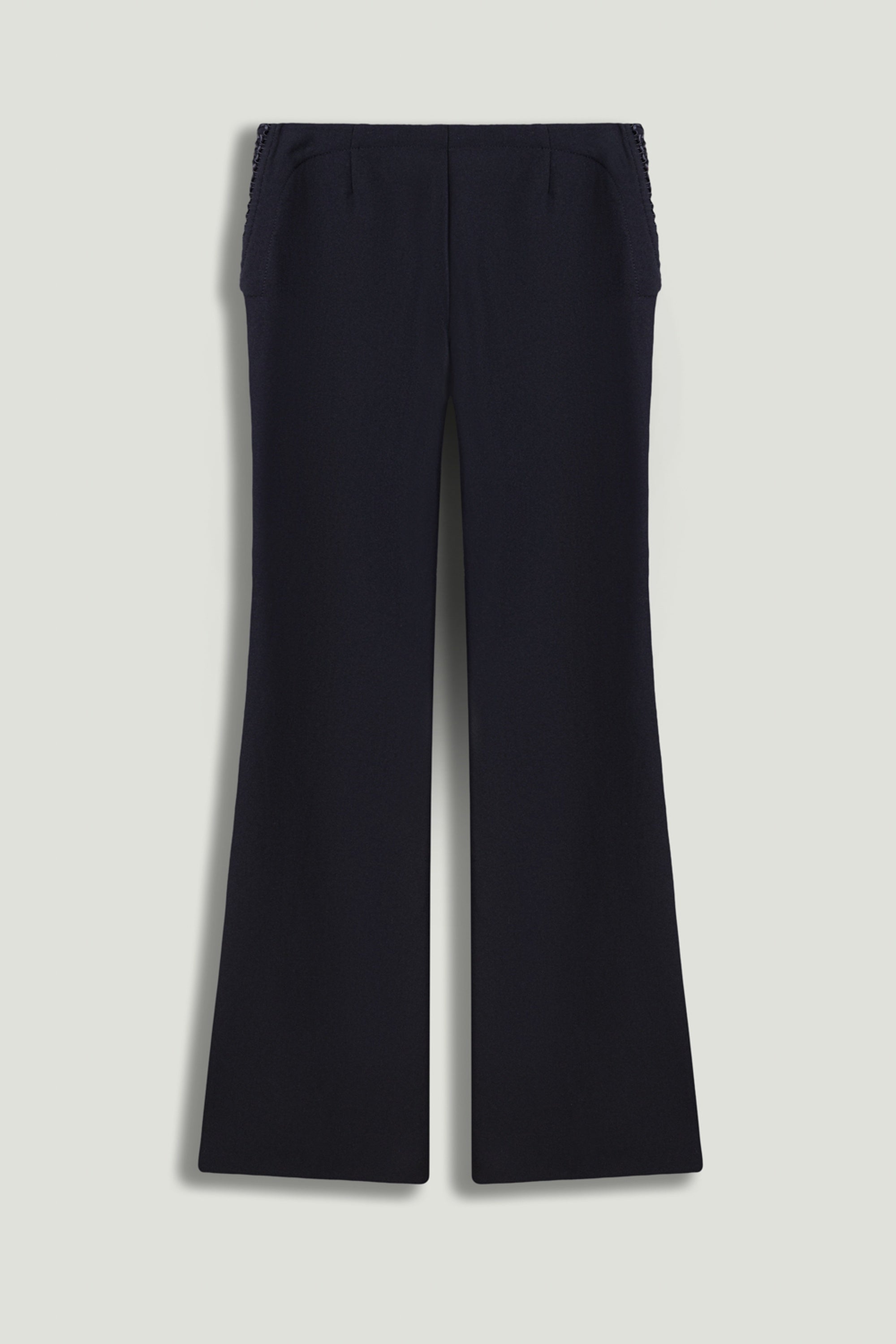 Side-Tie Low-Rise Slim Fit Trousers
