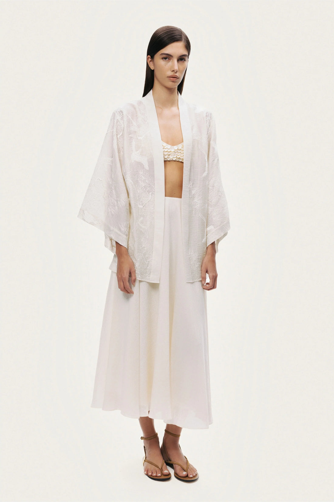 Textured Jacquard Kimono