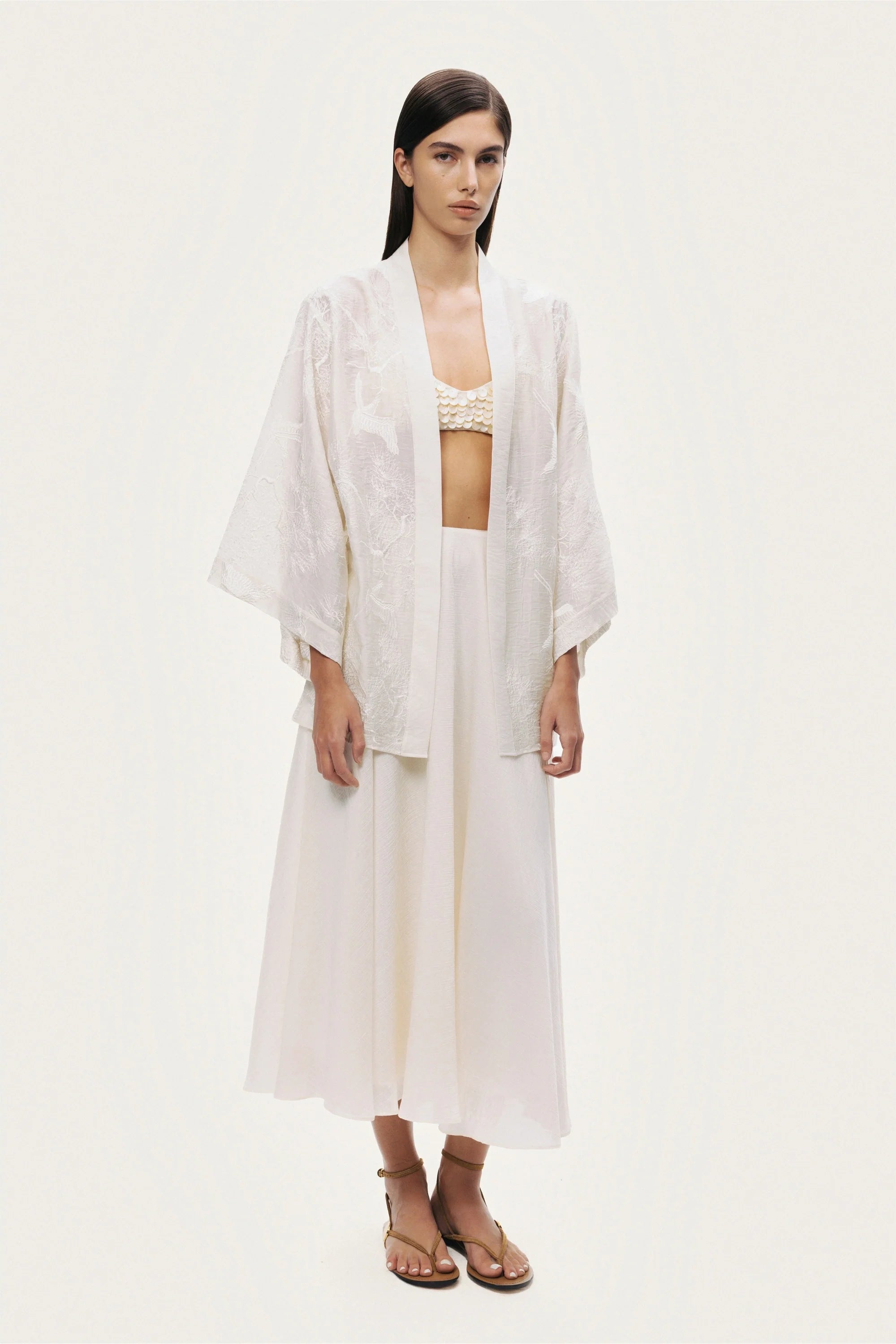 Textured Jacquard Kimono