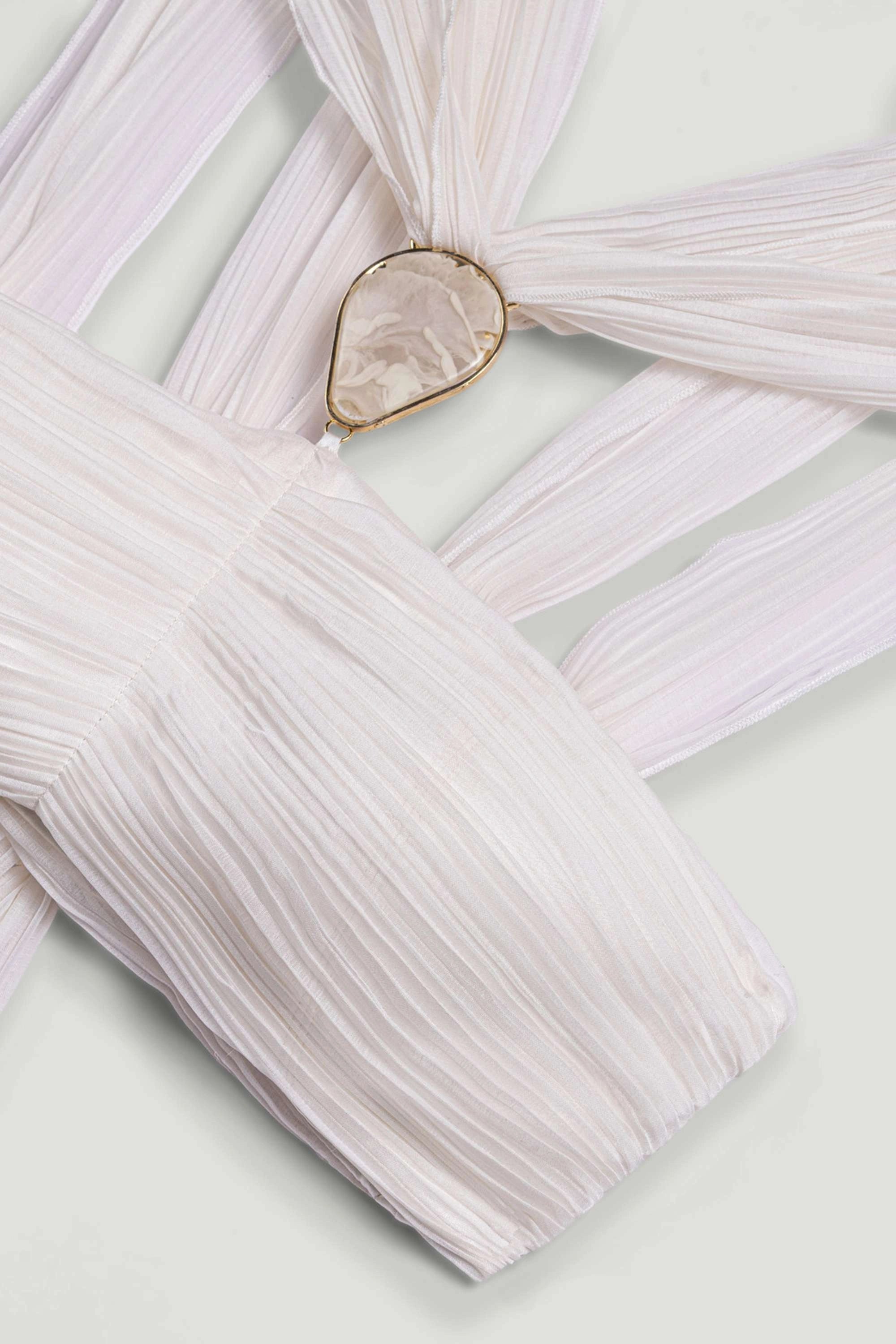 Strapless Draped Bustier Top