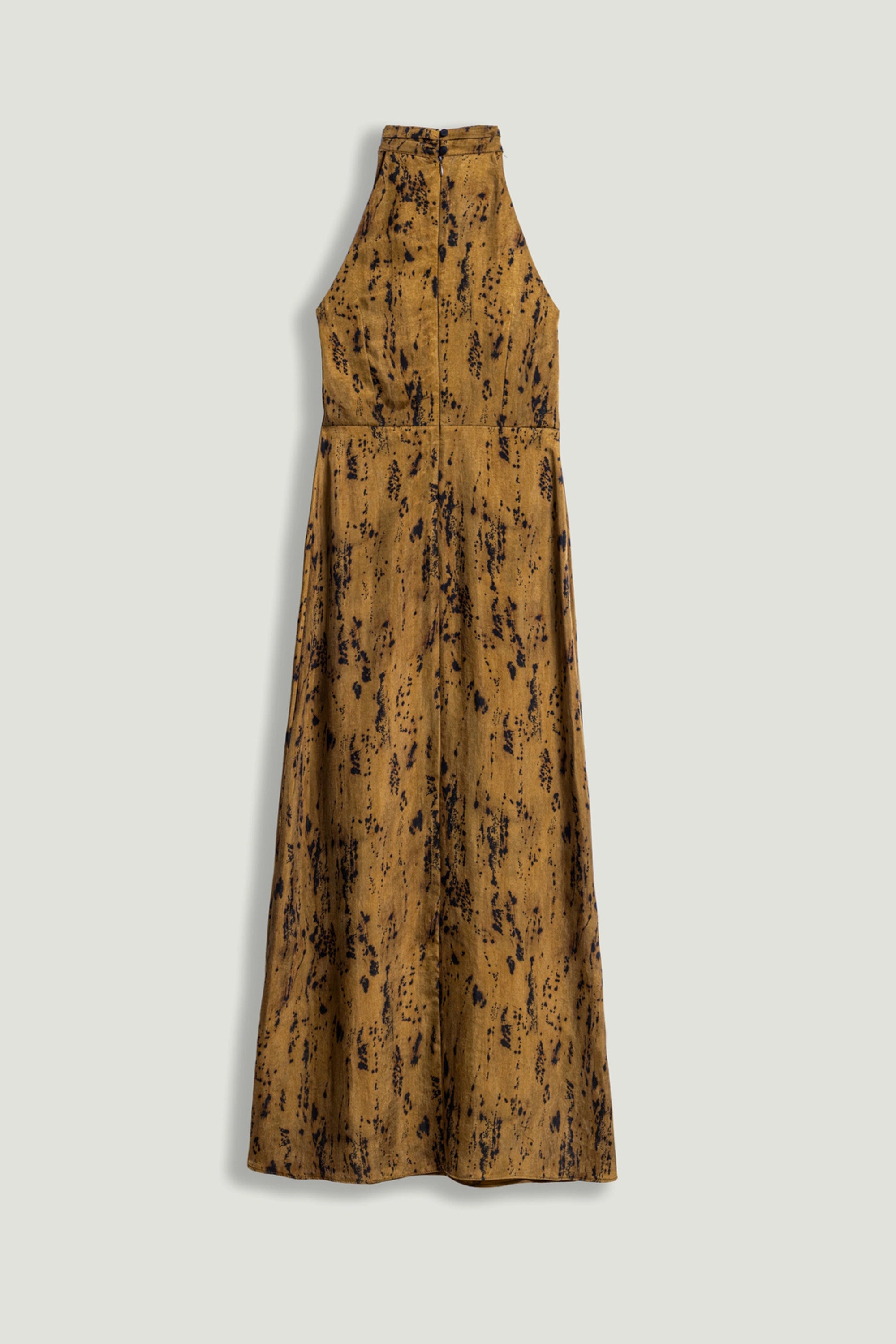 Printed Halter-Neck Maxi Dress