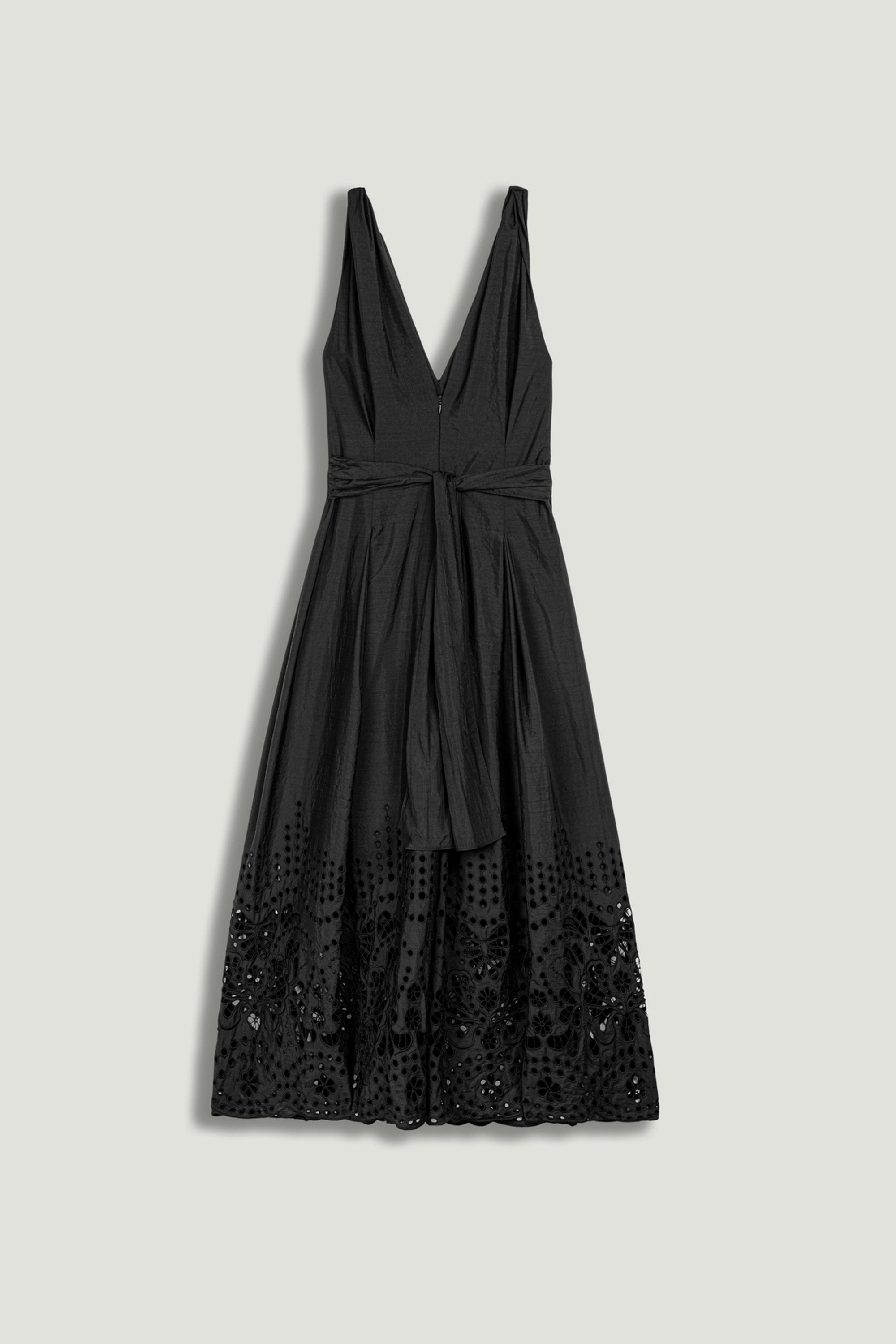 Sleeveless Embroidered Midi Dress