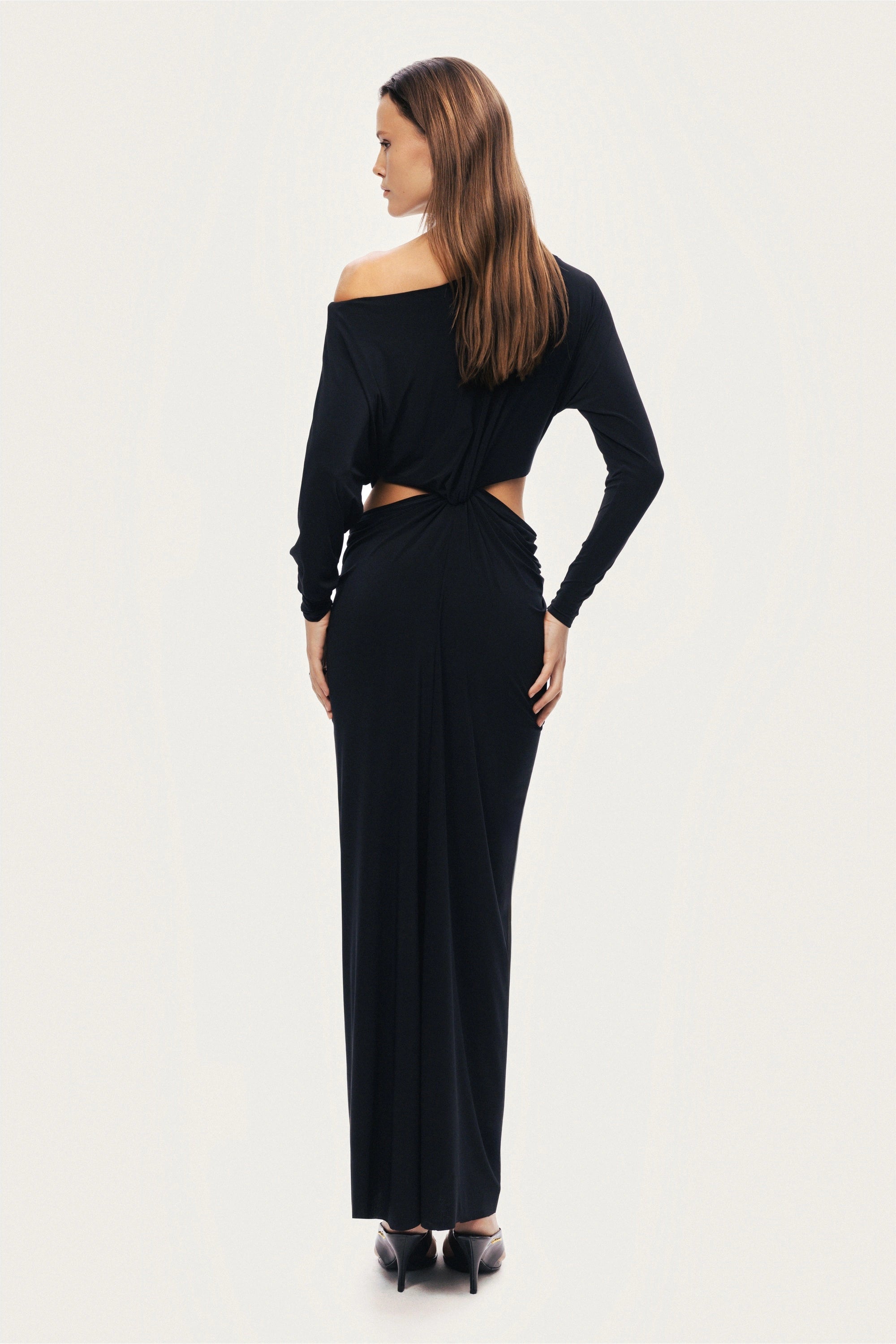 One-Shoulder Cut-Out Maxi Dress