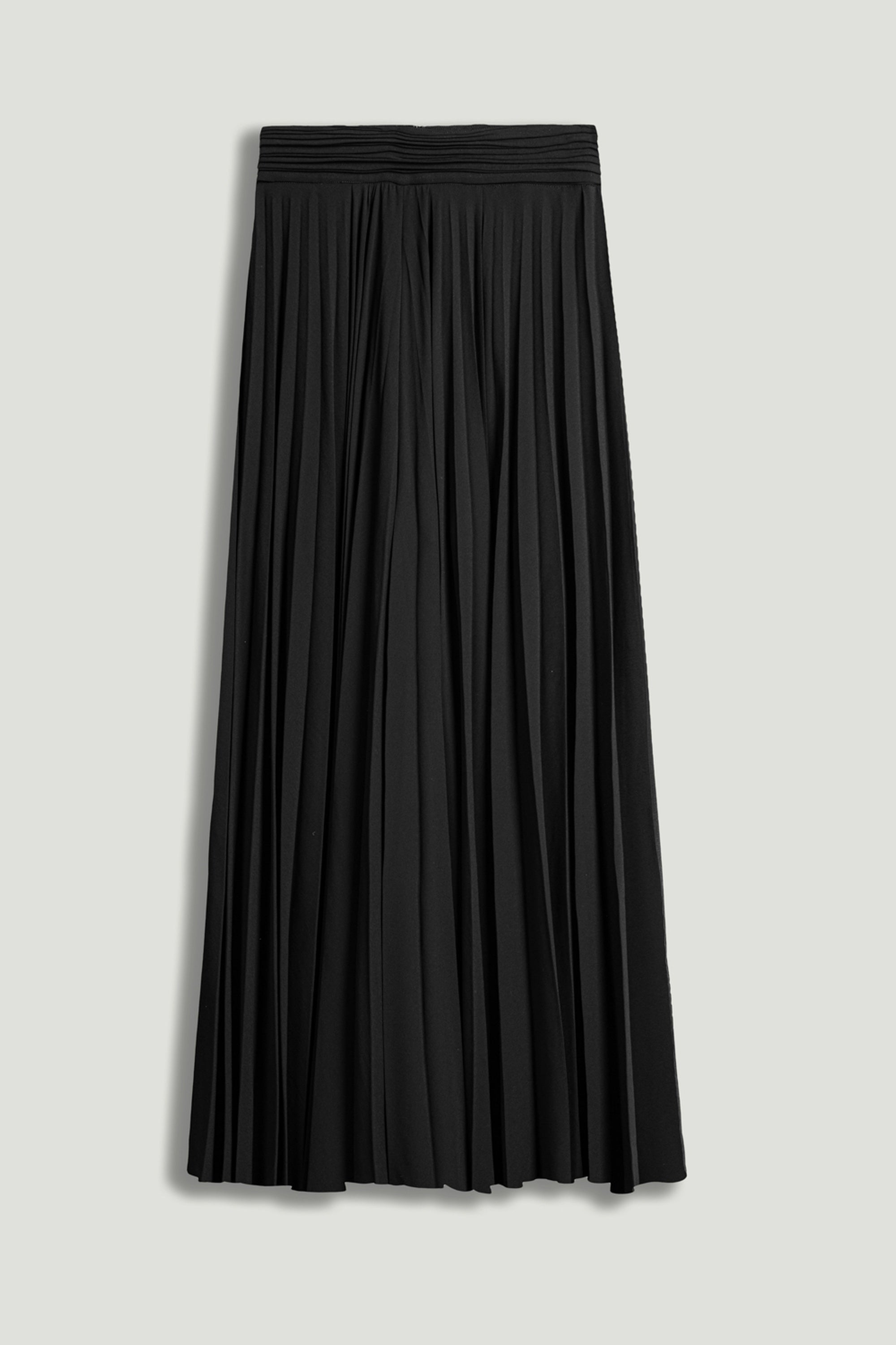 Pleated Chiffon Wide-Leg Pants