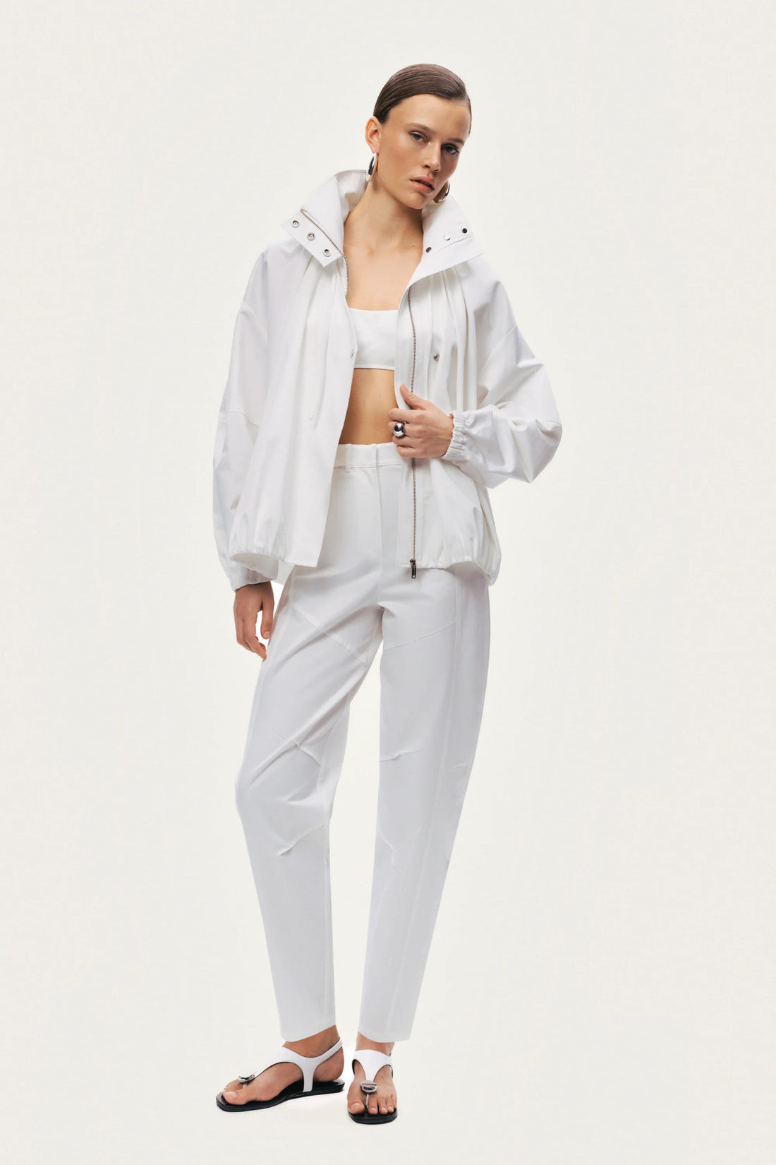 High-Waist Tailored Tapered Pants