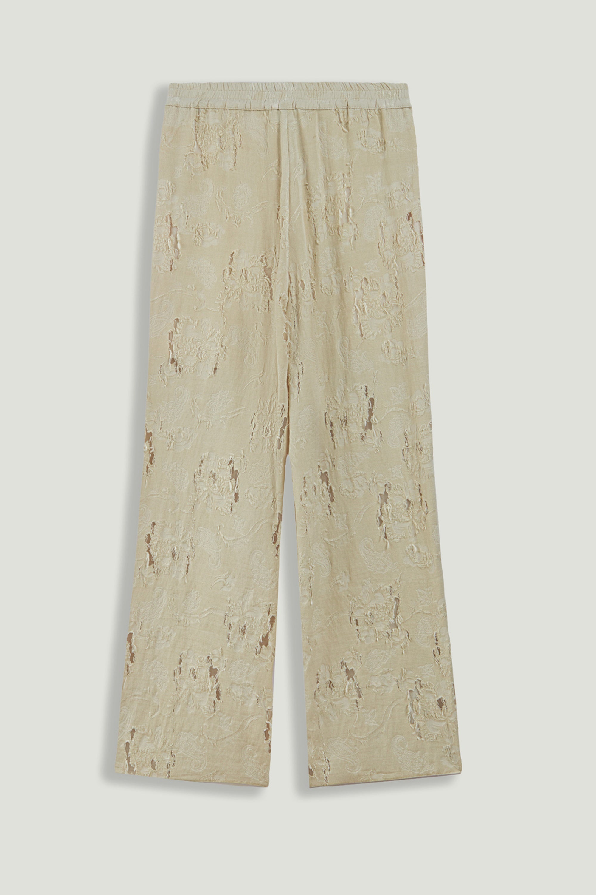 Jacquard Wide-Leg Trousers