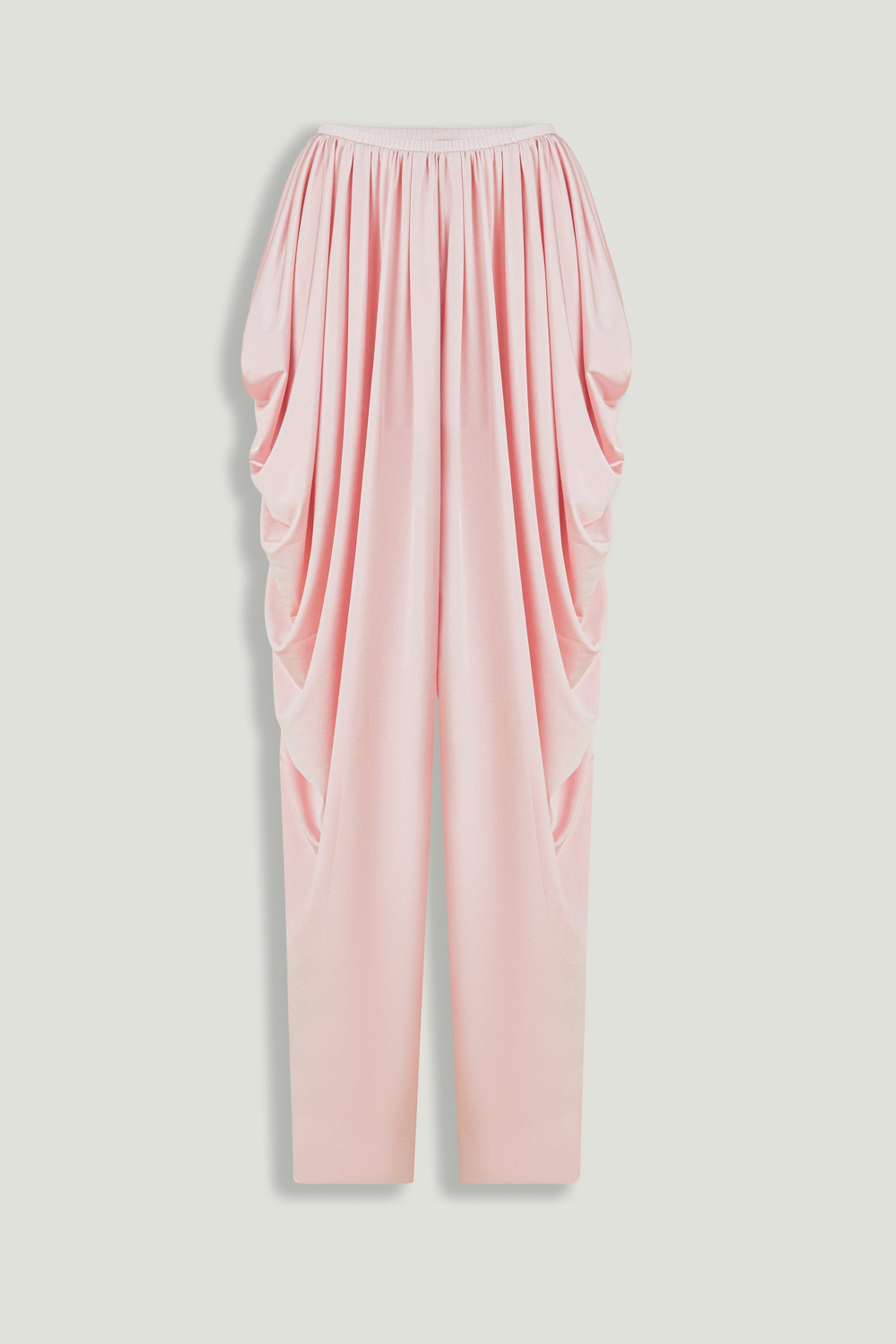 Blush Pink Draped Harem Trousers