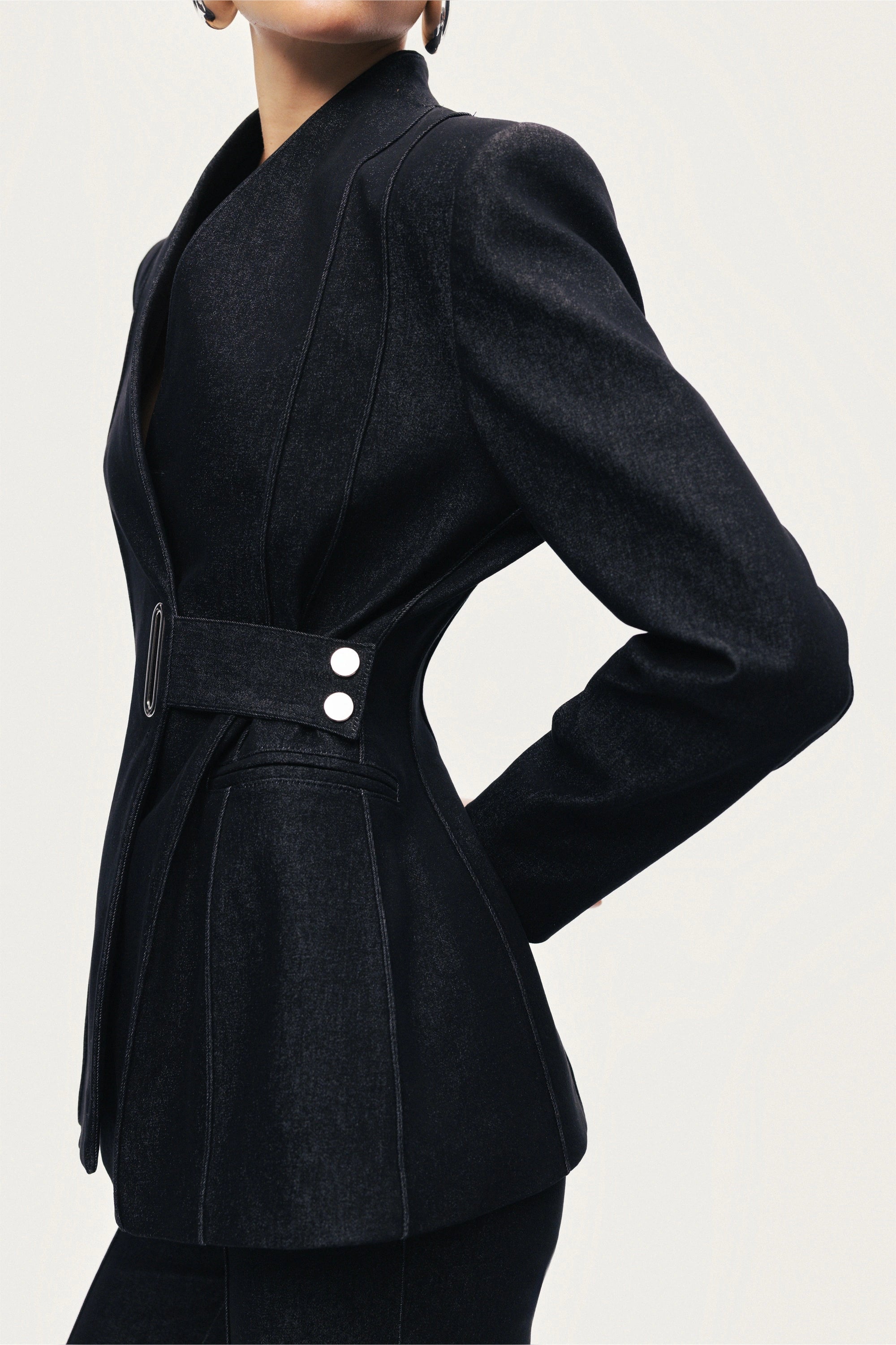 Belted Tailored Blazer