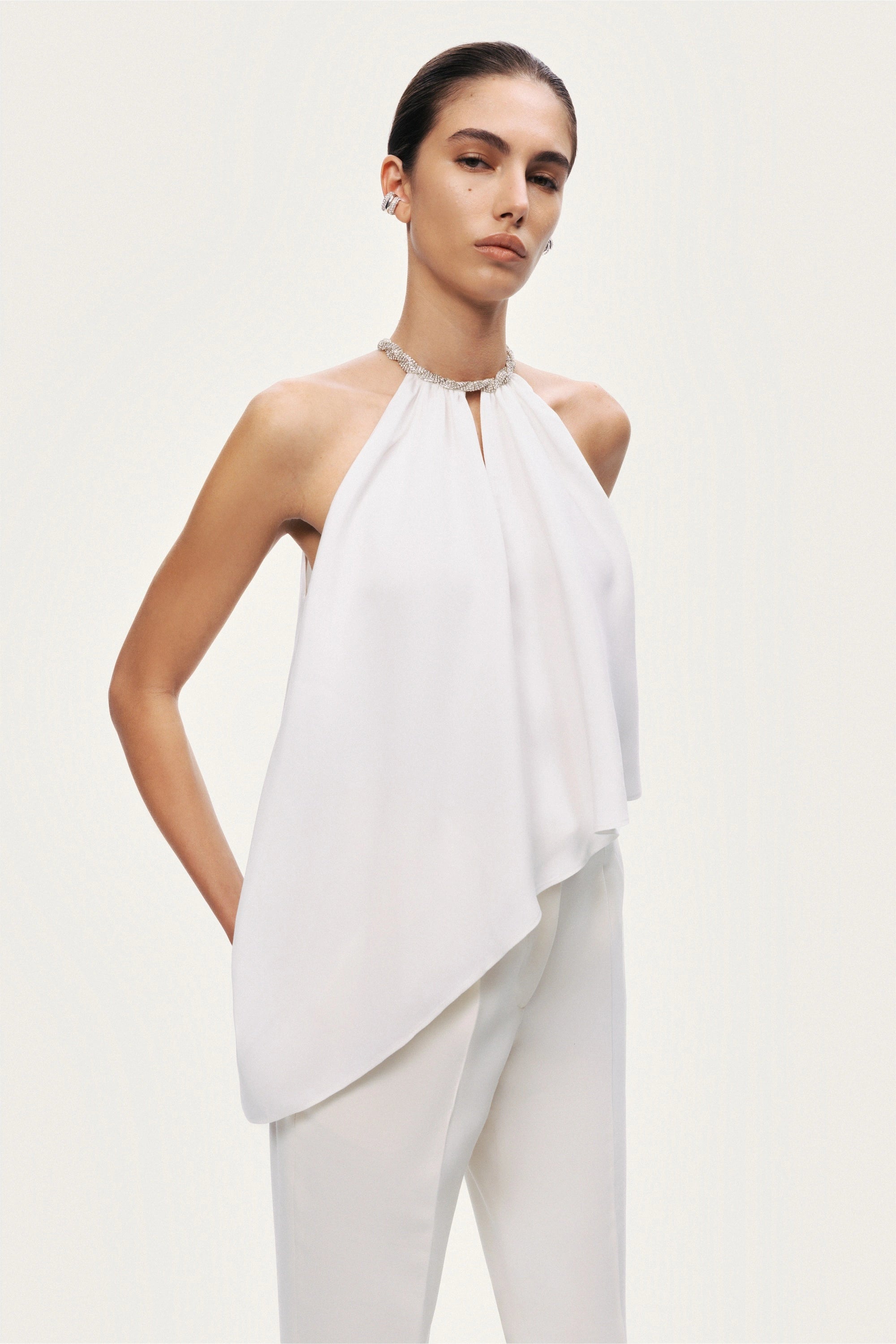 Embellished Halter Blouse
