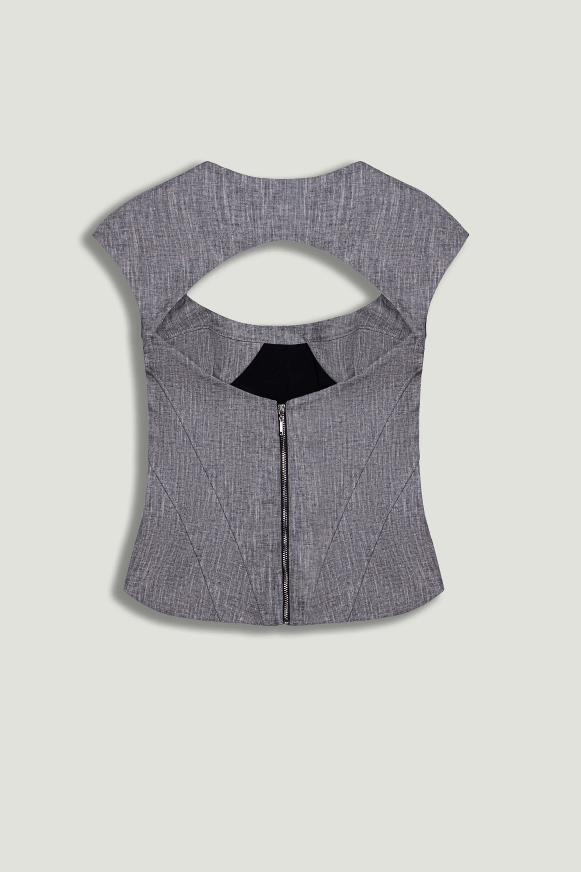 Open-Back Tailored Top